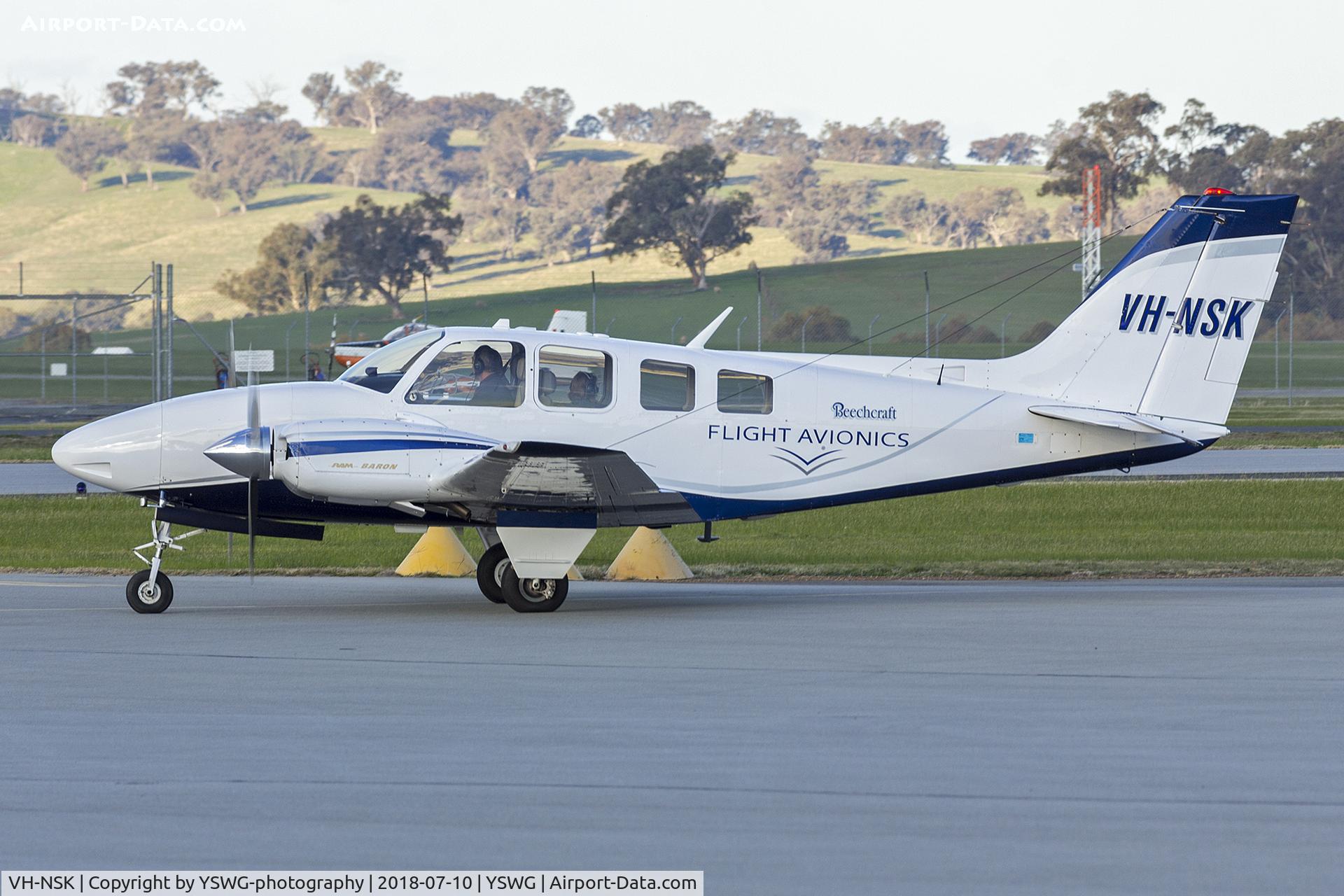 VH-NSK, 1970 Beech 58 Baron C/N TH-106, Flight Avionics (VH-NSK) Beechcraft 58 Baron at Wagga Wagga Airport