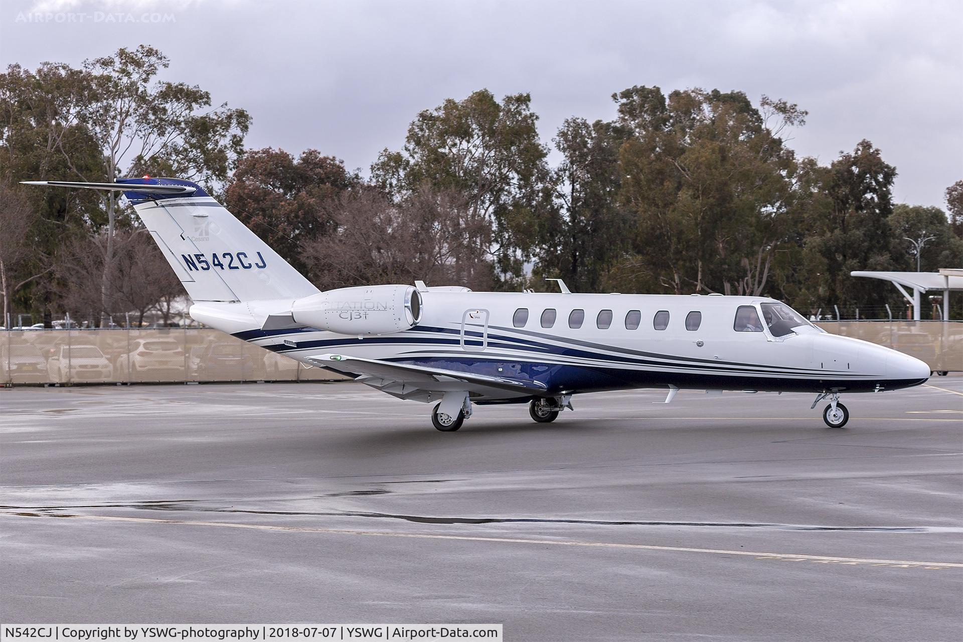 N542CJ, 2018 Cessna 525B CitationJet CJ3+ C/N 525B-0542, Textron Aviation Inc. (N542CJ) Cessna 525B CitationJet CJ3+ at Wagga Wagga Airport