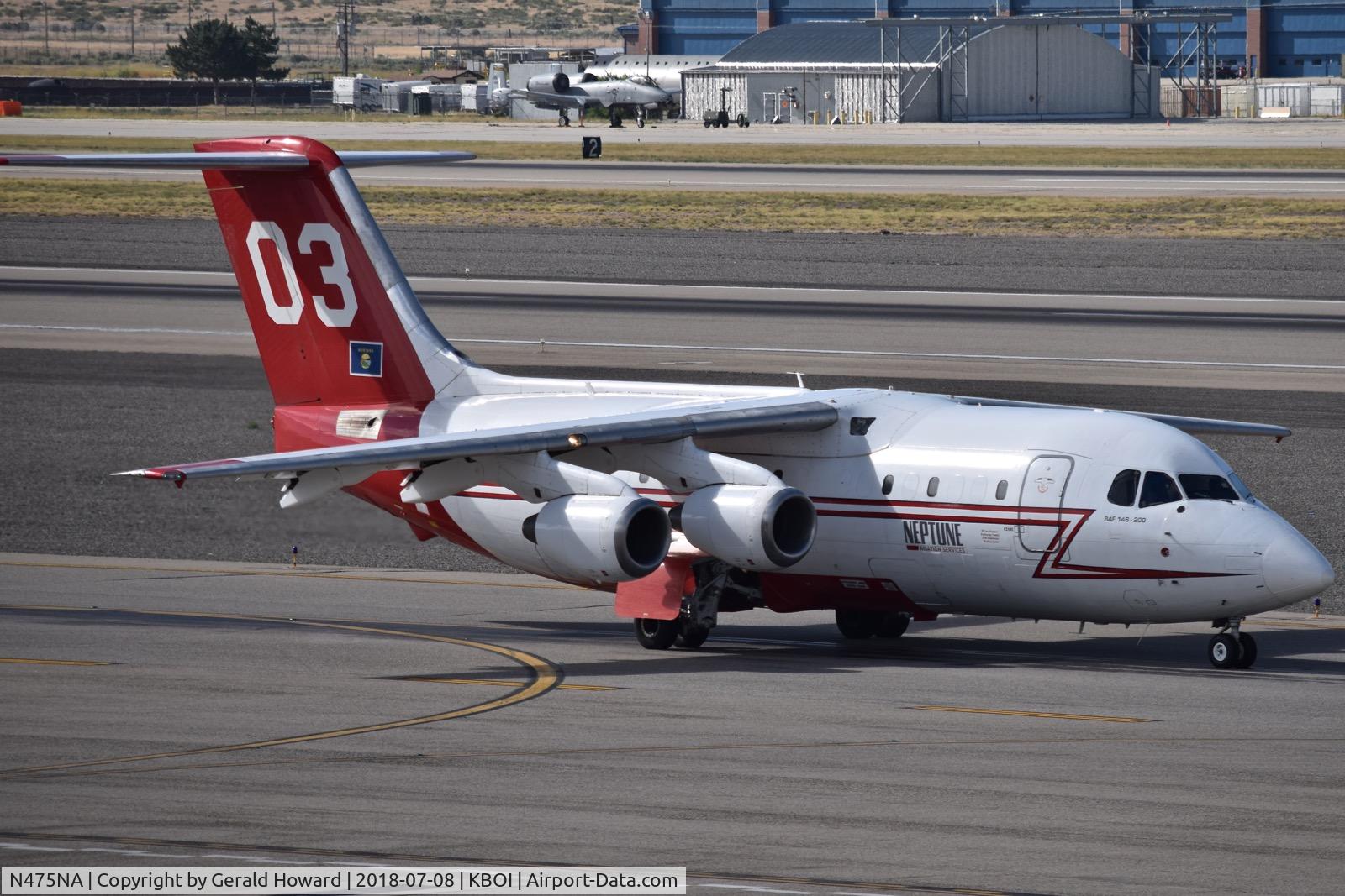 N475NA, 1991 British Aerospace BAe.146-200 C/N E2192, Taxiing on Alpha.