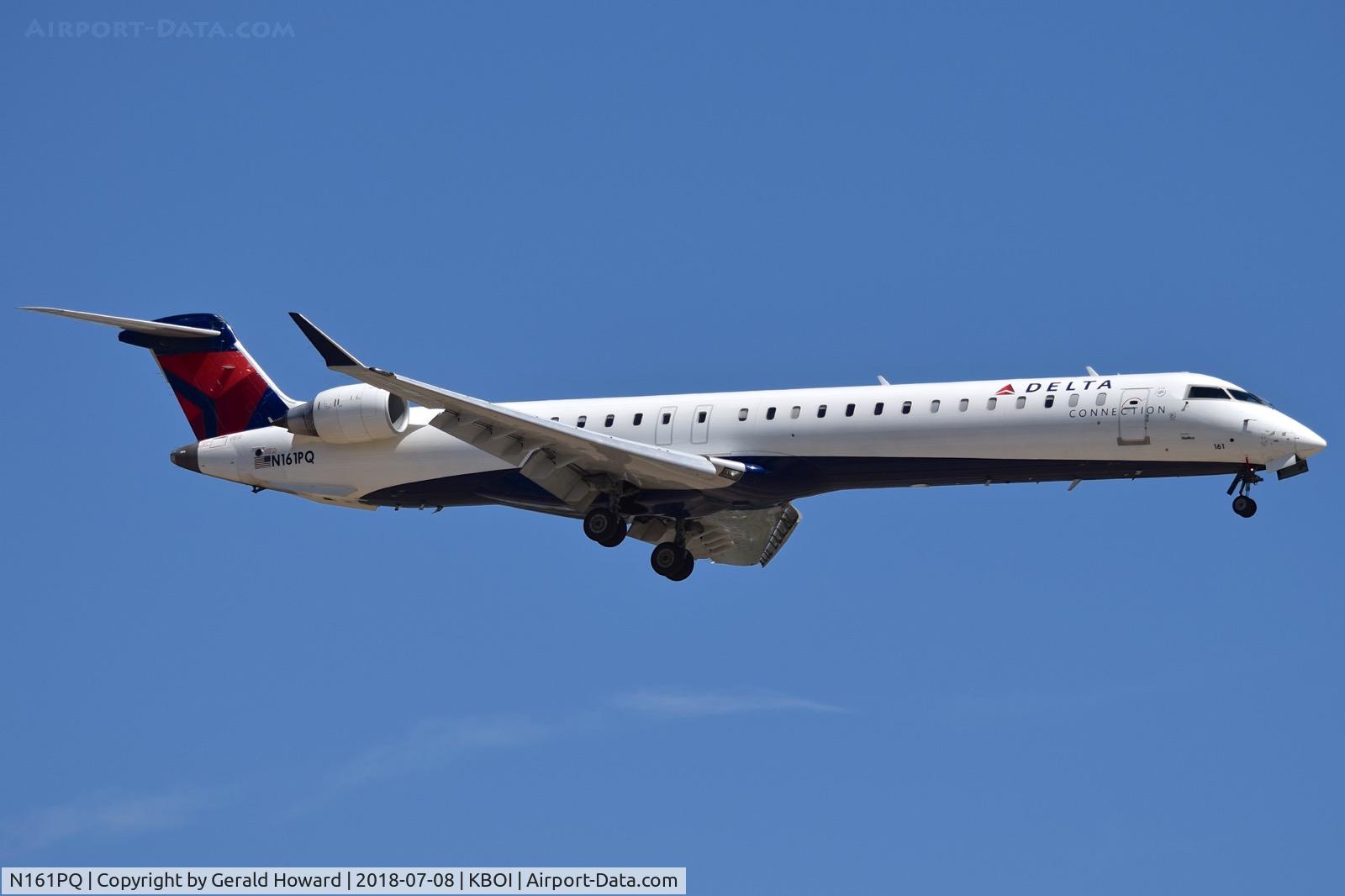N161PQ, 2008 Bombardier CRJ-900ER (CL-600-2D24) C/N 15161, Landing RWY 10L.