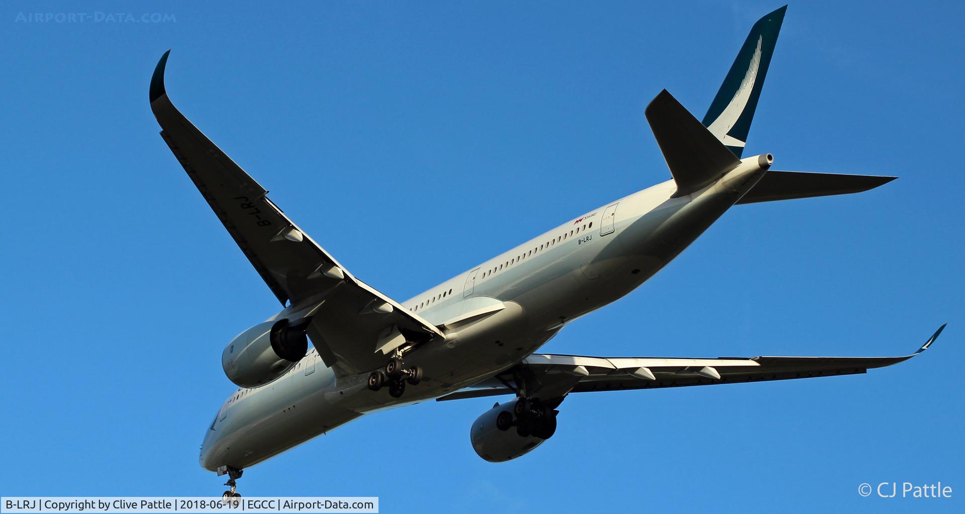 B-LRJ, 2016 Airbus A350-941 C/N 061, On finals to EGCC