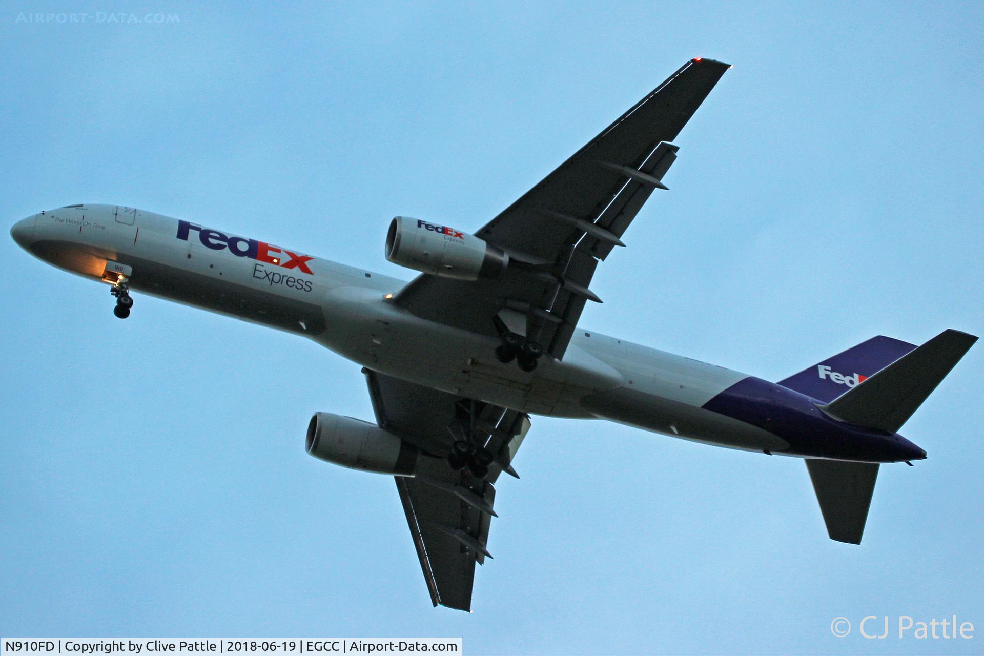 N910FD, 1991 Boeing 757-236 C/N 25054, Landing at EGCC