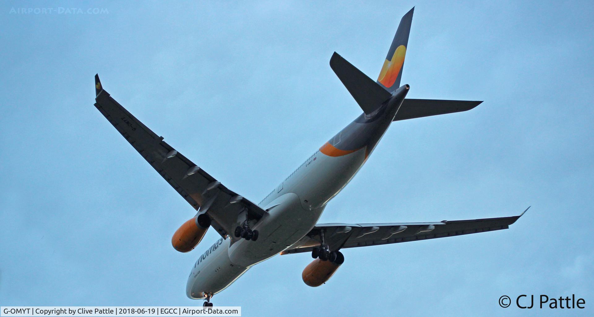 G-OMYT, 1999 Airbus A330-243 C/N 301, On finals to EGCC