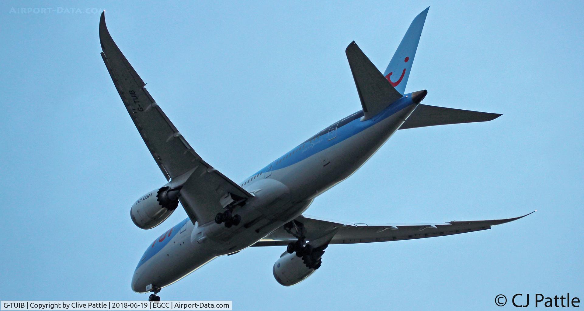 G-TUIB, 2013 Boeing 787-8 Dreamliner C/N 34423, Landing at EGCC
