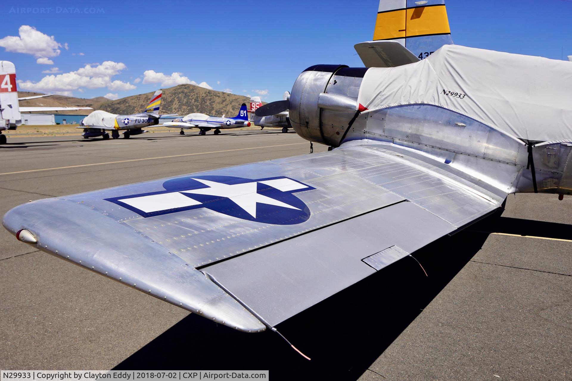 N29933, 1951 North American T-6G Texan C/N 168-395, Carson City Airport Nevada 2018.