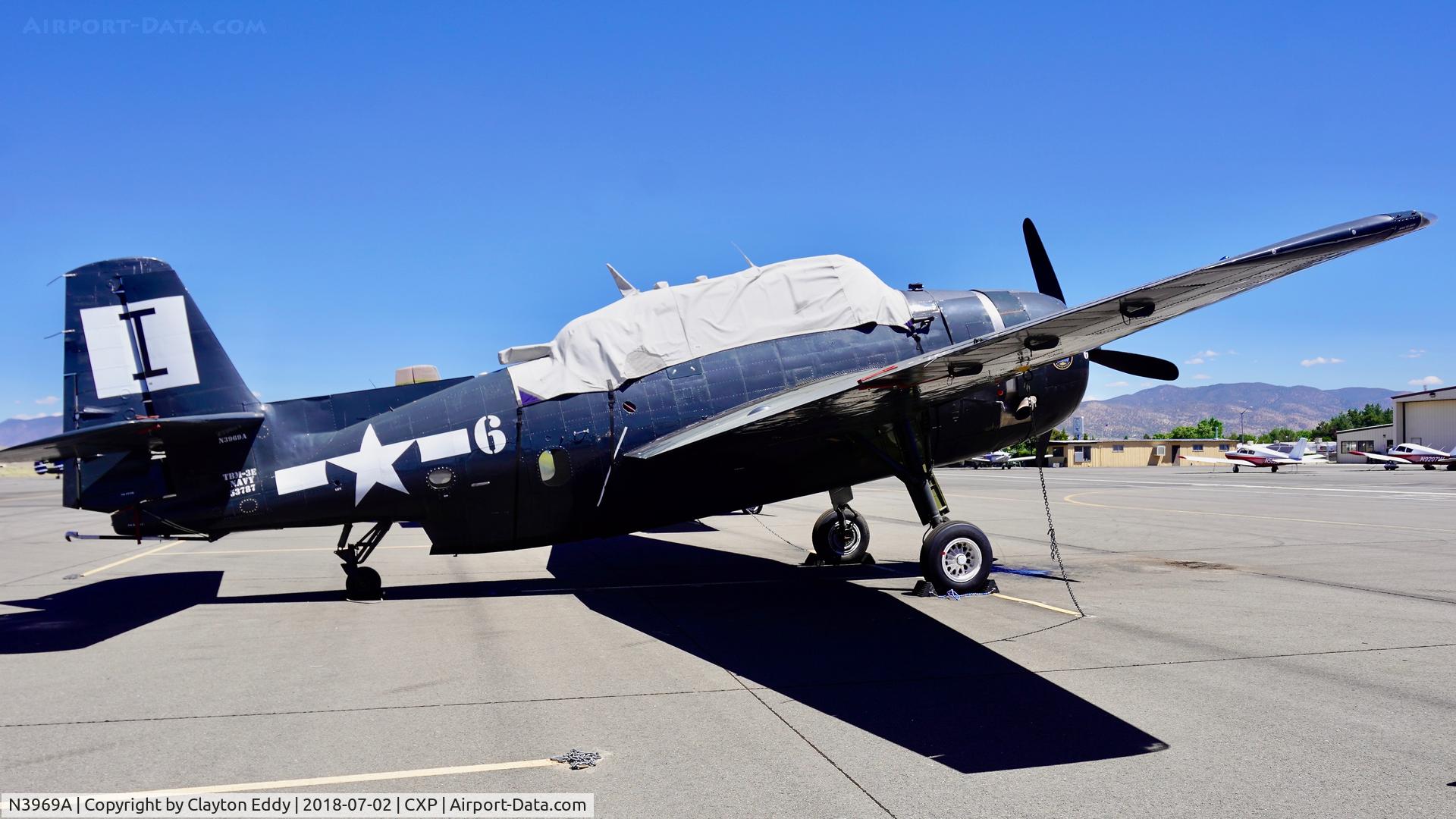 N3969A, Grumman TBM-3E Avenger C/N 53787, Carson City Airport Nevada 2018.