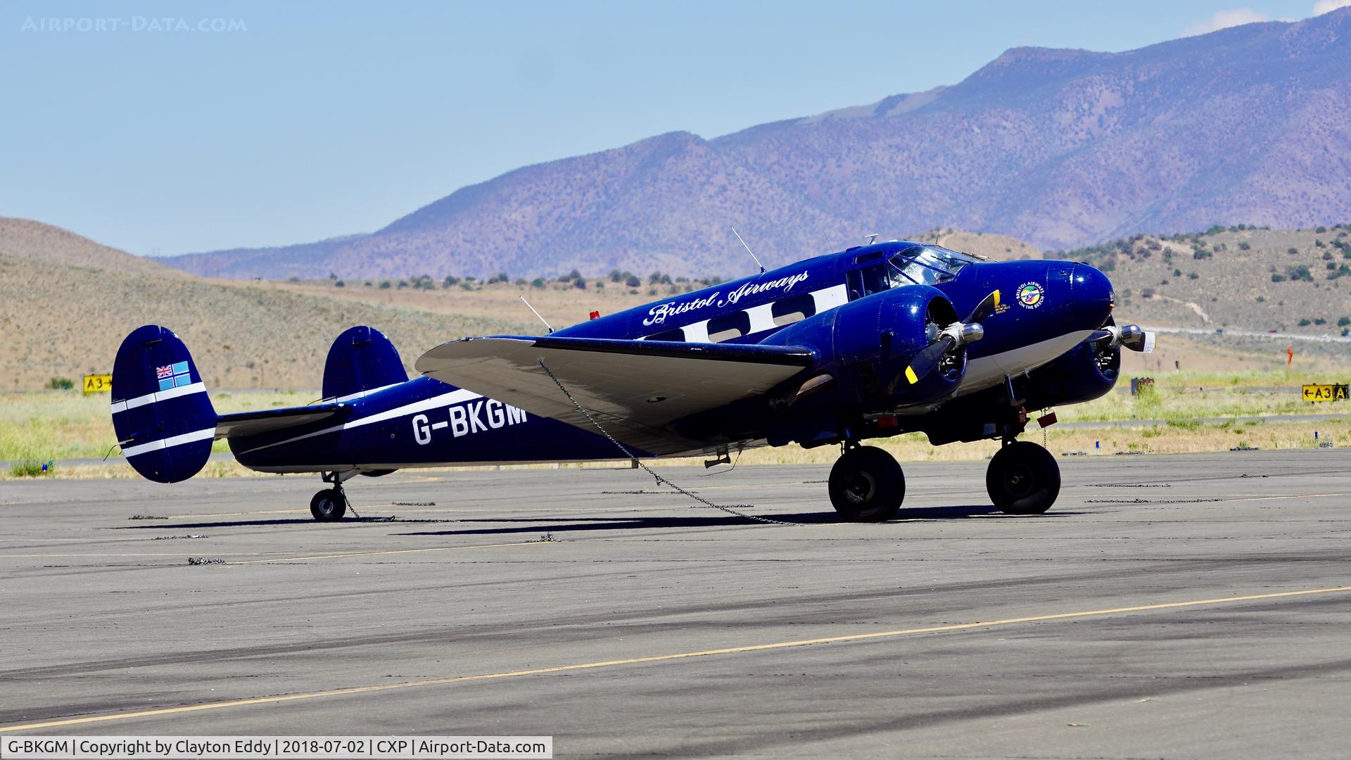 G-BKGM, 1952 Beech Mk.3NM Expeditor C/N A-853/CA-203, Carson City Airport Nevada 2018.