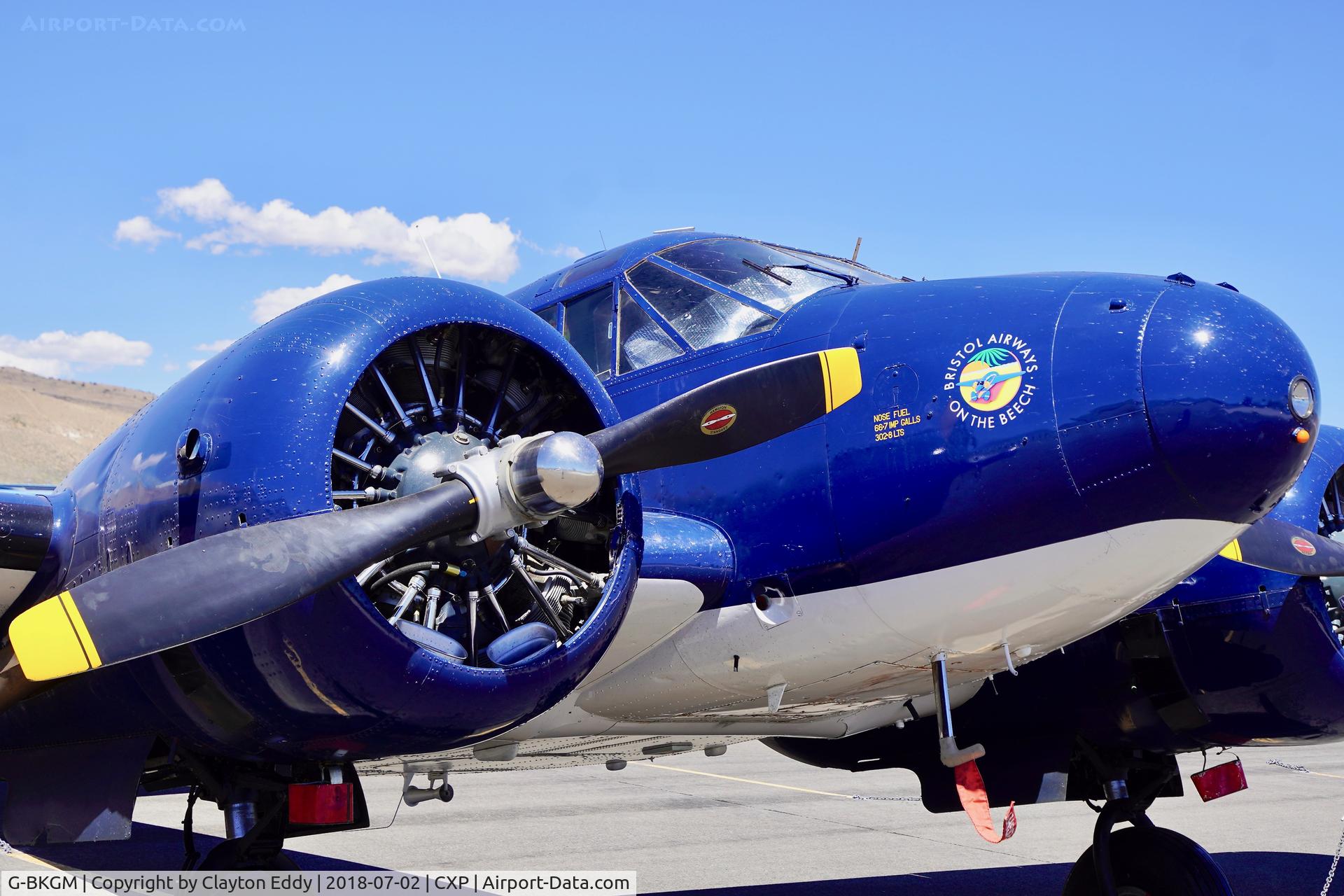 G-BKGM, 1952 Beech Mk.3NM Expeditor C/N A-853/CA-203, Carson City Airport Nevada 2018.