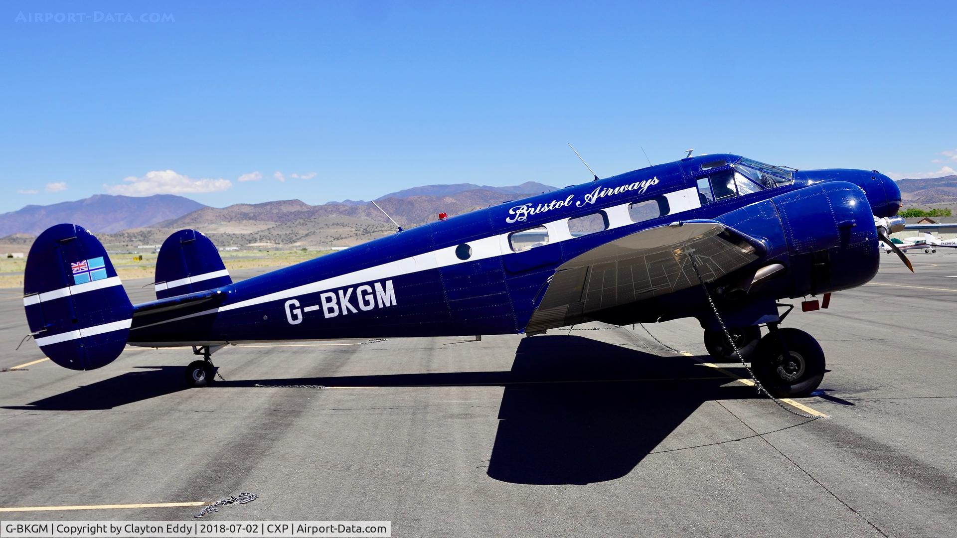 G-BKGM, 1952 Beech Mk.3NM Expeditor C/N A-853/CA-203, Carson City Airport Nevada 2018.
