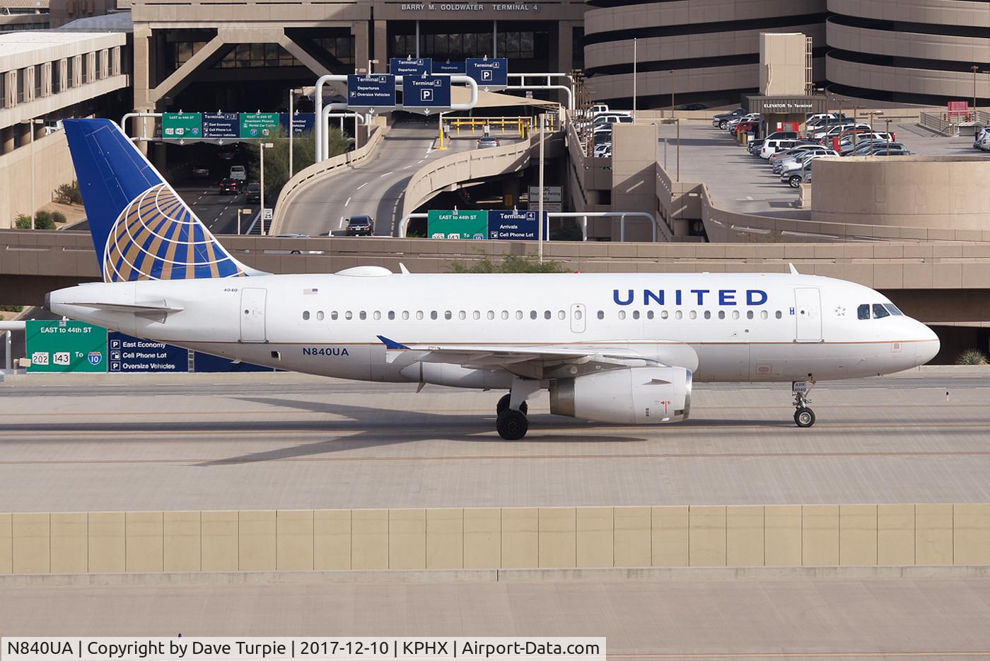 N840UA, 2001 Airbus A319-131 C/N 1522, No comment.