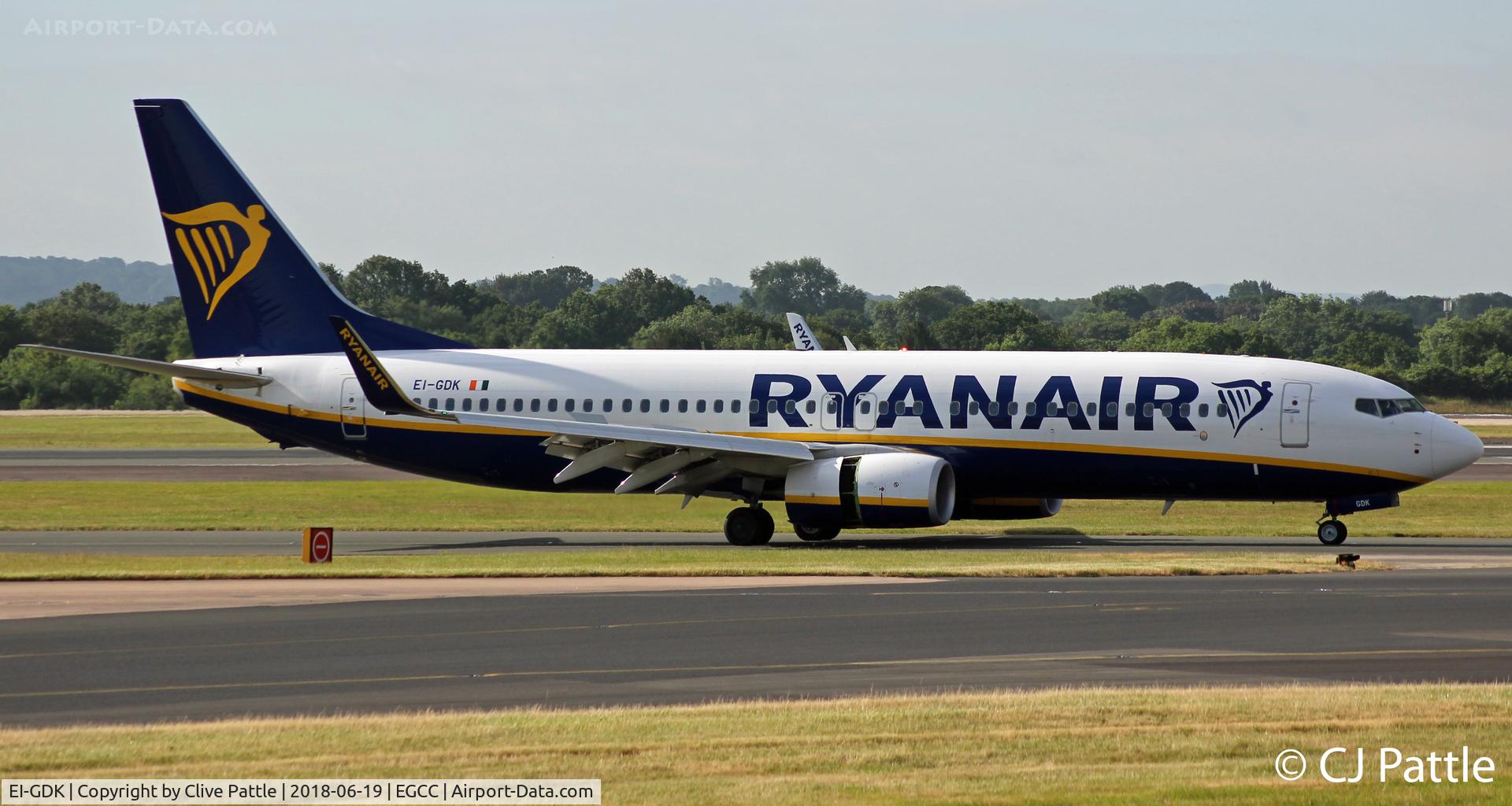 EI-GDK, 2017 Boeing 737-8AS(WL) C/N 44806, Landing roll at EGCC