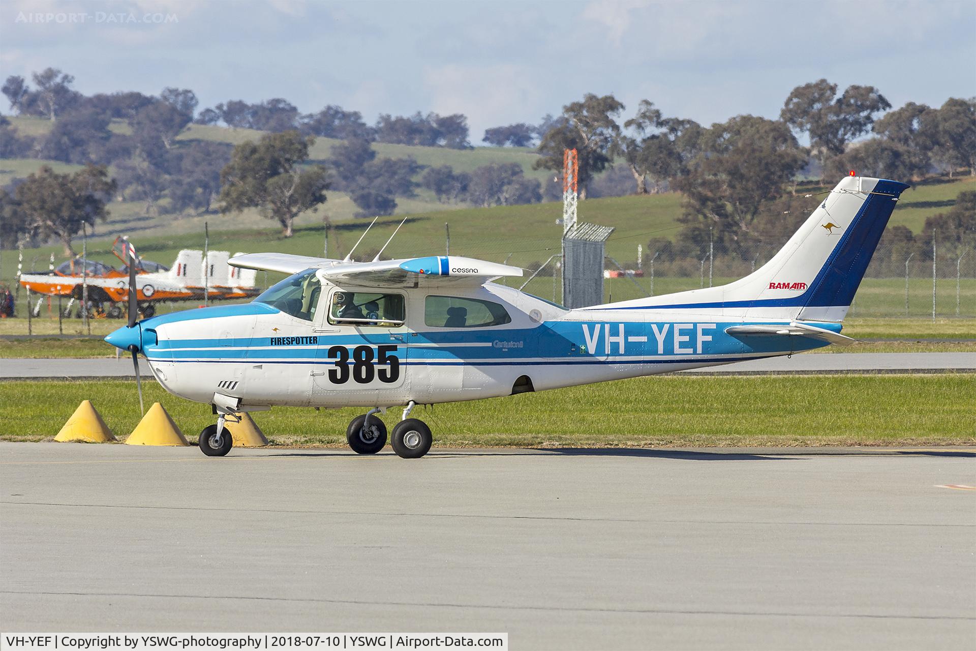 VH-YEF, 1976 Cessna 210L Centurion C/N 21061335, RAMAIR Flying Services (VH-YEF) Cessna 210L Centurion at Wagga Wagga Airport