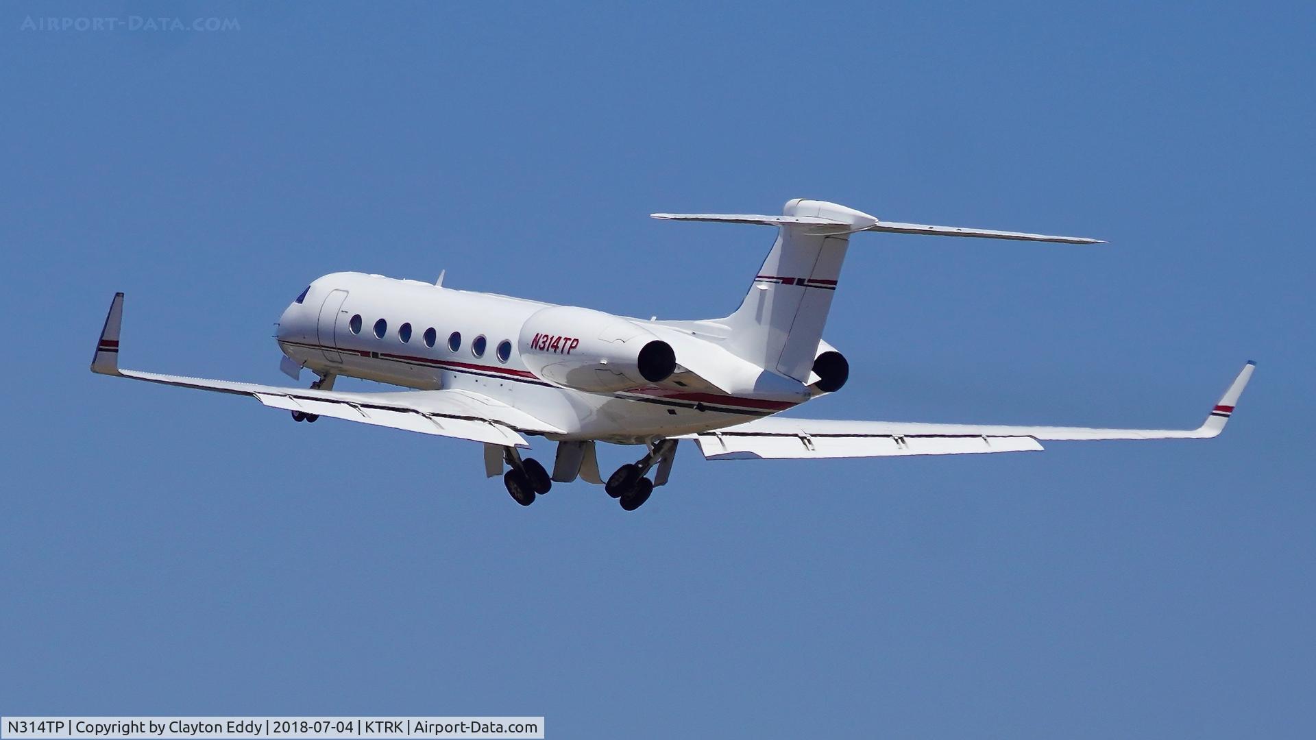 N314TP, 2006 Gulfstream Aerospace GV-SP (G550) C/N 5104, Truckee Airport California 2018.