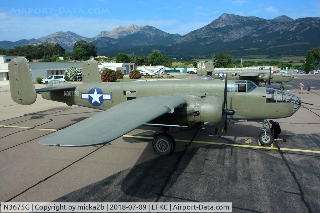 N3675G, 1944 North American B-25J Mitchell Mitchell C/N 108-33698, Parked