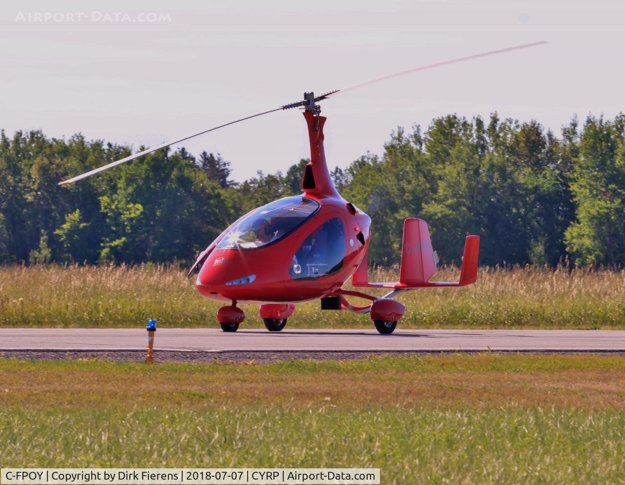 C-FPOY, 2015 AutoGyro Cavalon C/N V 00228, Returning to ramp.