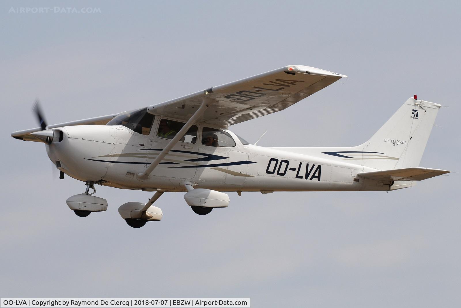 OO-LVA, 2007 Cessna 172S C/N 172S10533, Taking off from Zwartberg Airport.