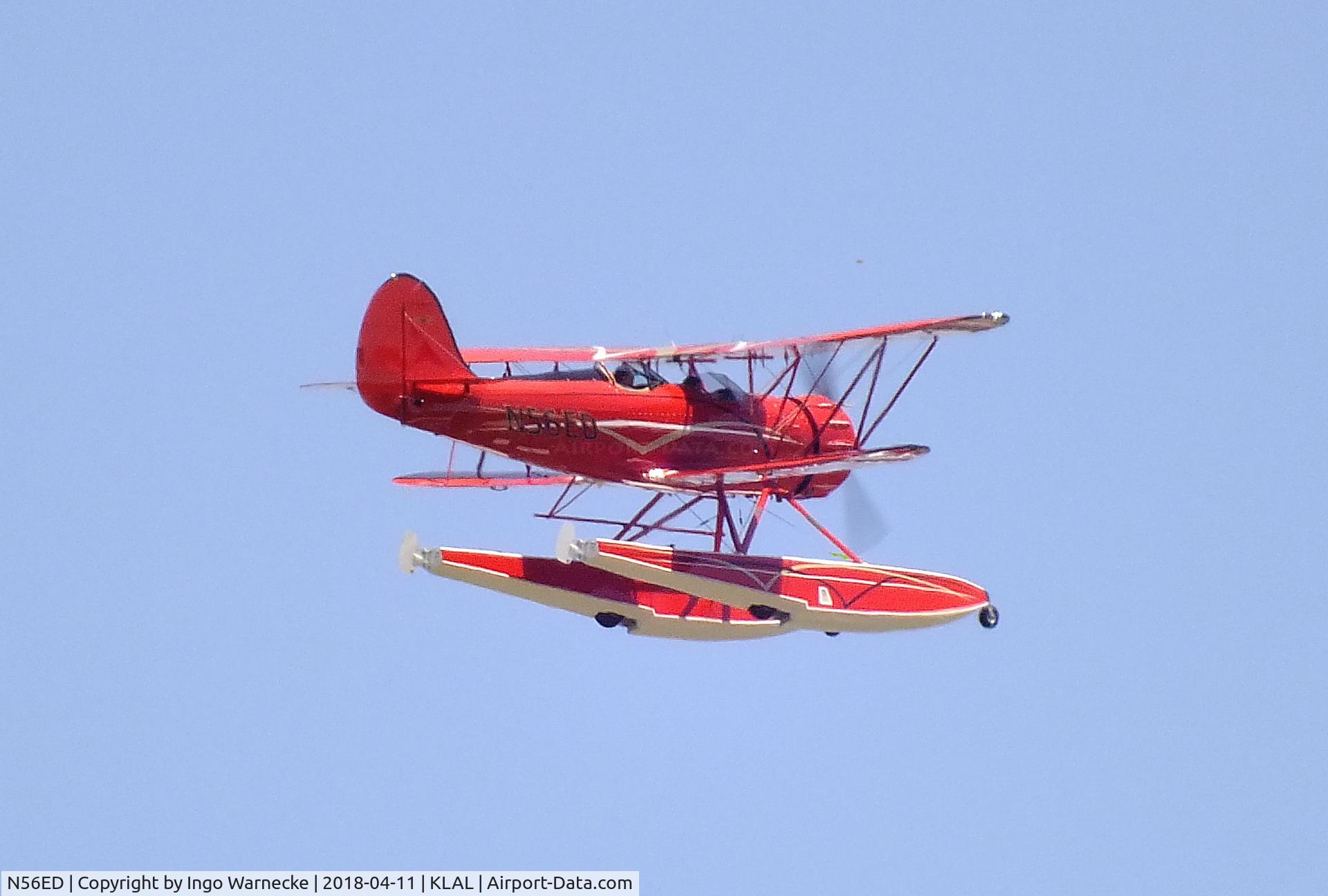 N56ED, 1998 Waco YMF-F5C C/N F5C082, Waco YMF-F5C on amphibious floats at 2018 Sun 'n Fun, Lakeland FL