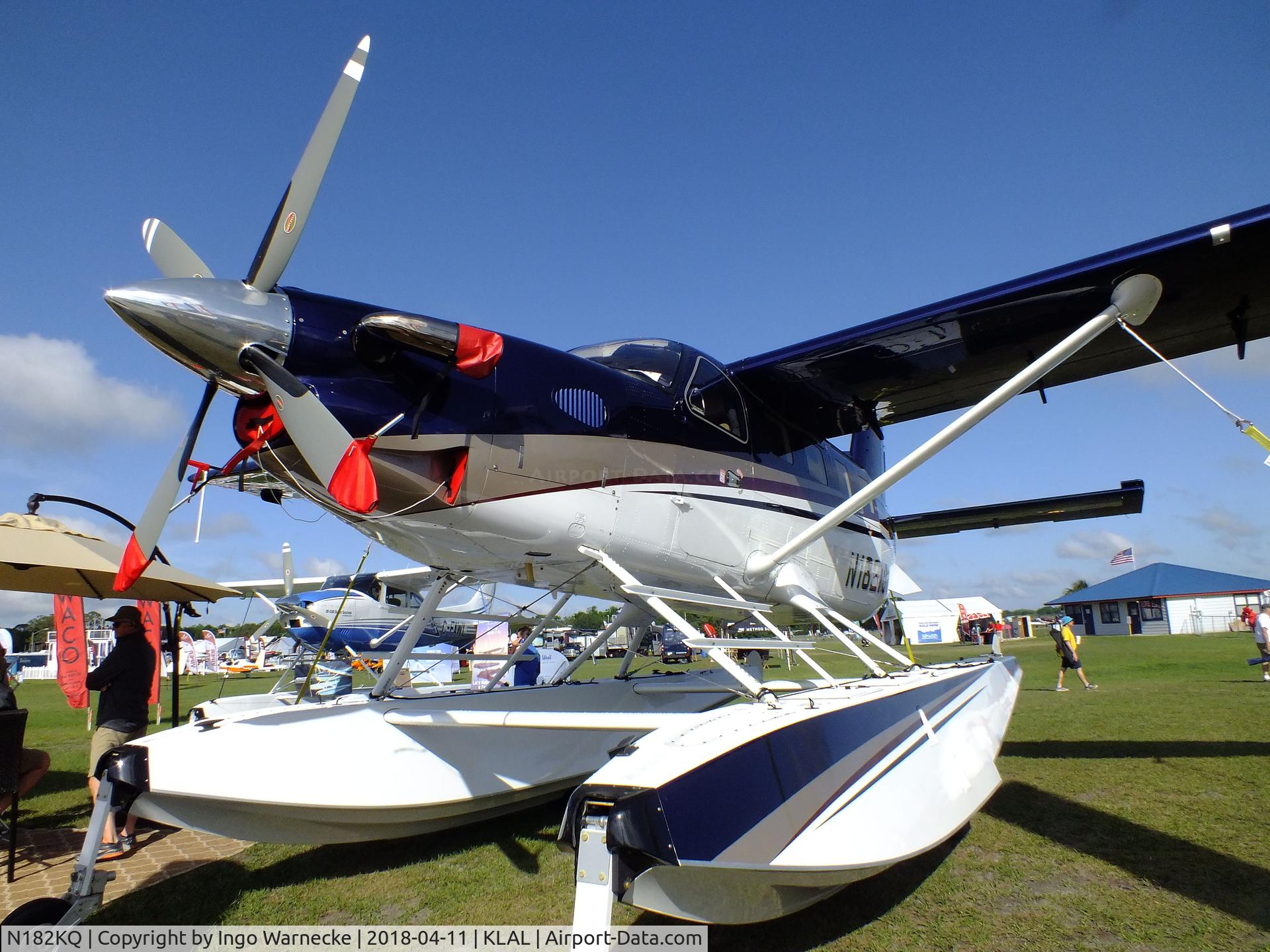 N182KQ, 2016 Quest Kodiak 100 C/N 100-0182, Quest Kodiak 100 on amphibious floats at 2018 Sun 'n Fun, Lakeland FL