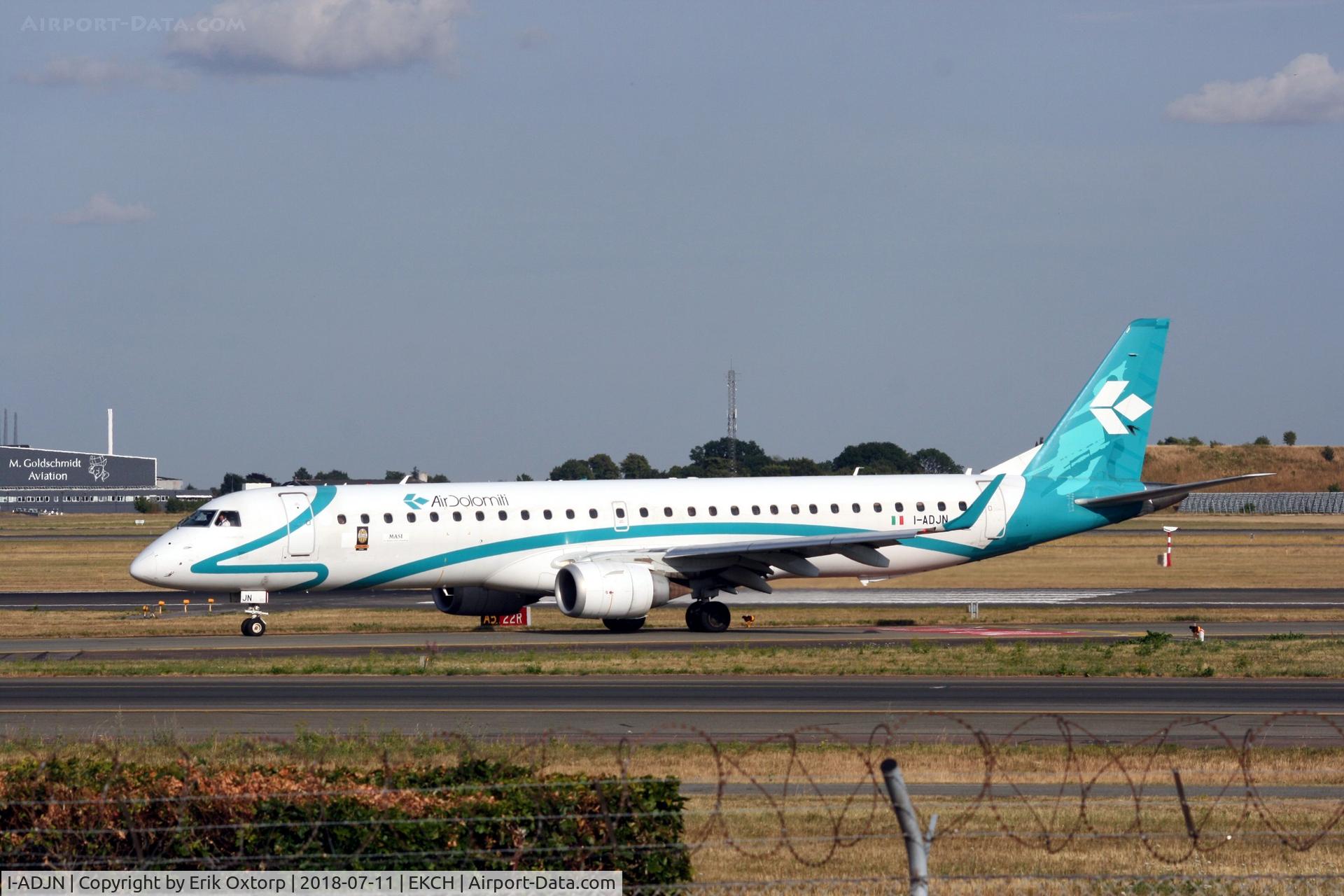 I-ADJN, 2009 Embraer 195LR (ERJ-190-200LR) C/N 19000270, I-ADJN landed rw 04L
