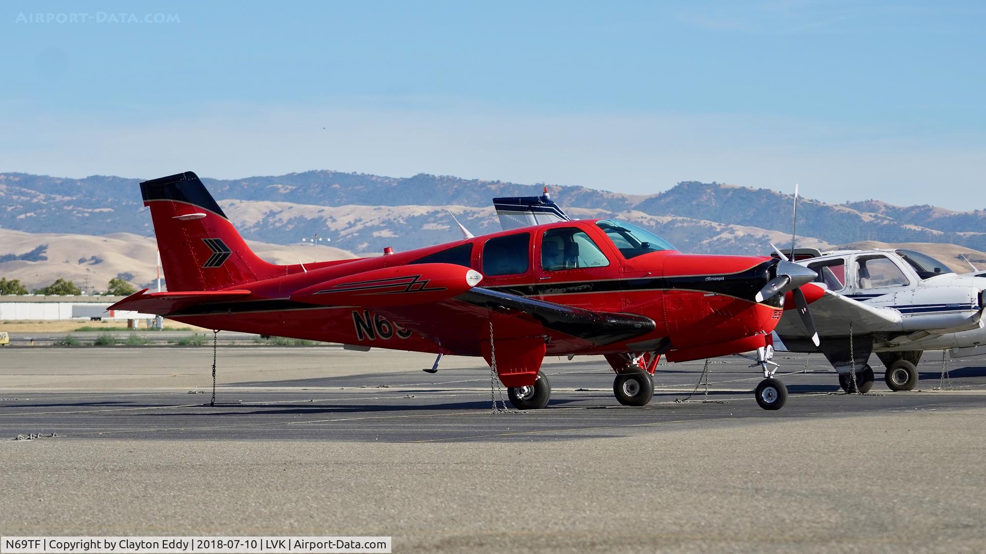 N69TF, 1990 Beech F33A Bonanza C/N CE-1525, Livermore Airport California 2018.