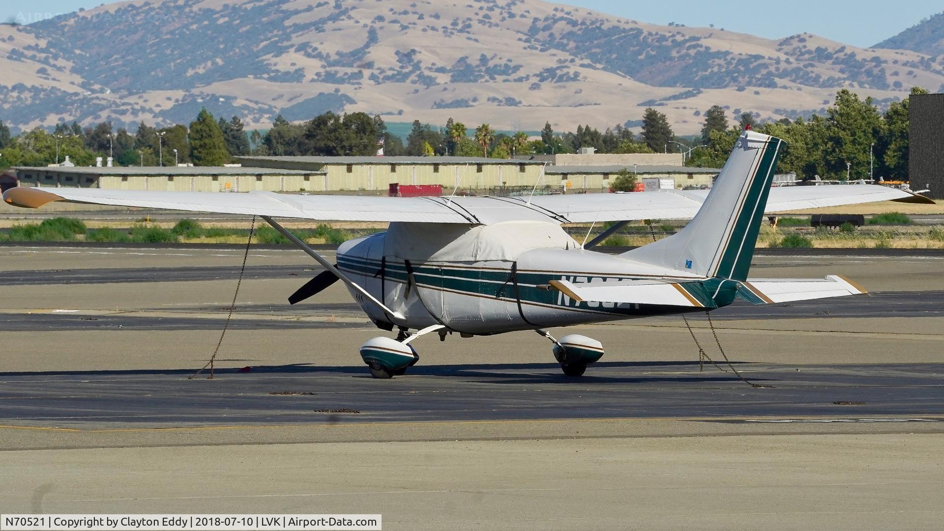 N70521, 1968 Cessna 182L Skylane C/N 18259287, Livermore Airport California 2018.