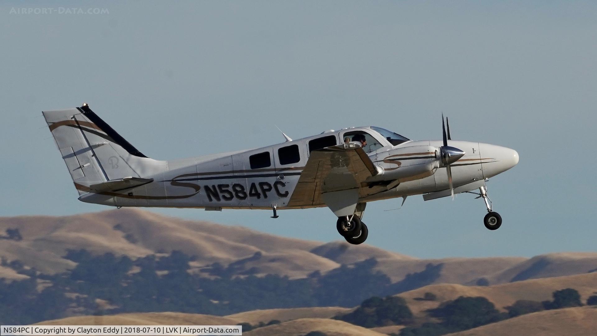 N584PC, 2007 Hawker Beechcraft Corp G58 Baron C/N TH-2211, Livermore Airport California 2018.