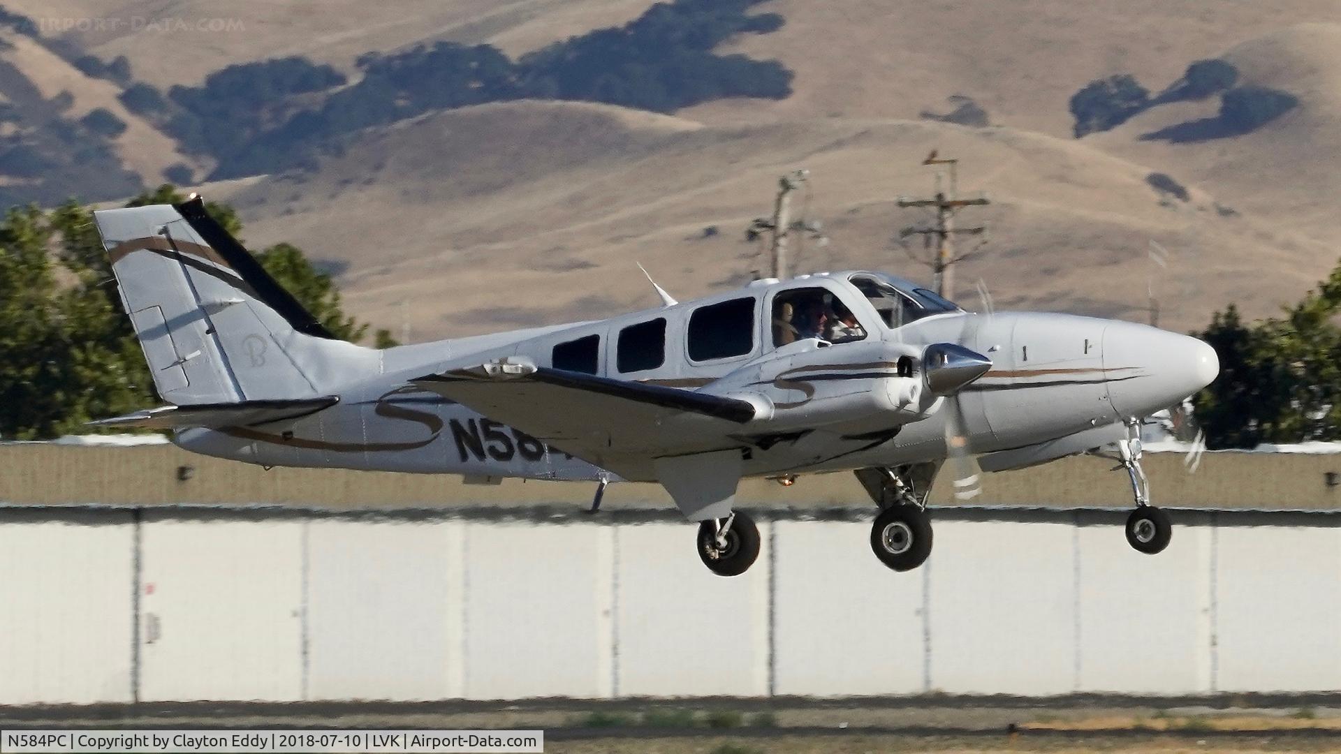 N584PC, 2007 Hawker Beechcraft Corp G58 Baron C/N TH-2211, Livermore Airport California 2018.