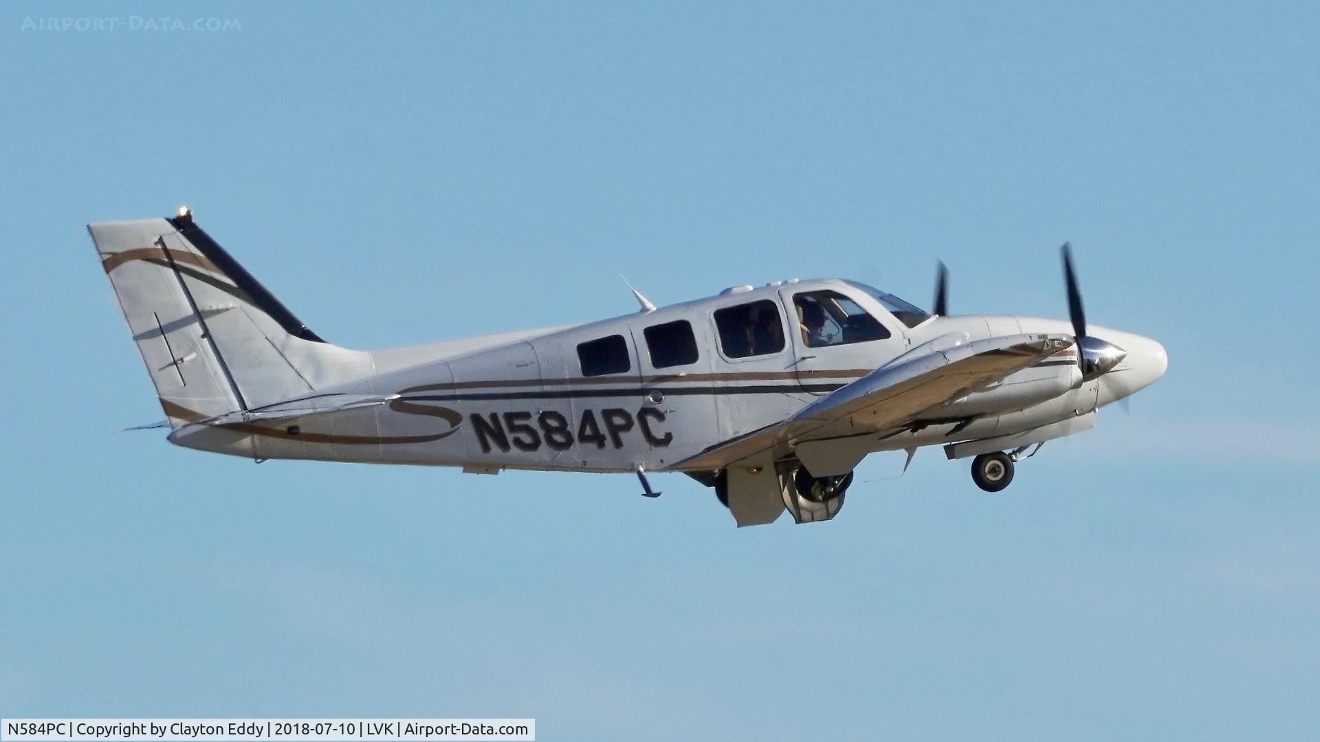 N584PC, 2007 Hawker Beechcraft Corp G58 Baron C/N TH-2211, Livermore Airport California 2018.
