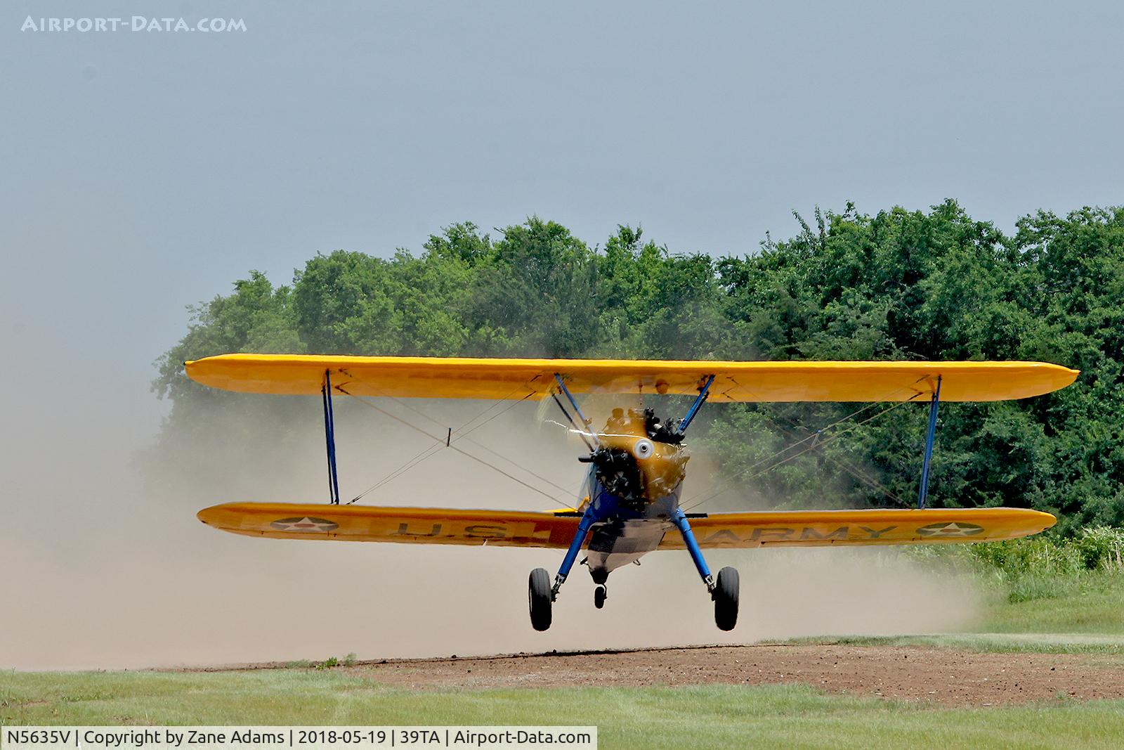 N5635V, 1941 Boeing A75N1(PT17) C/N 75-1646, At the 2018 Flying Tigers Fly-in - Paris, Texas