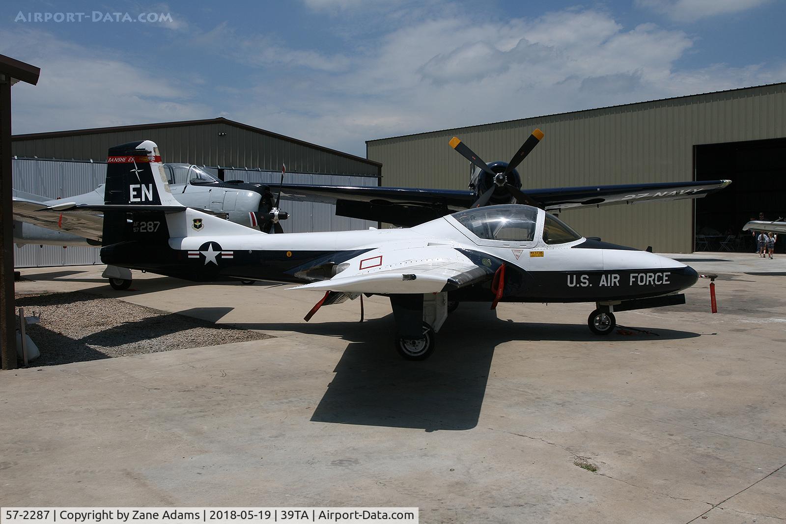 57-2287, 1957 Cessna T-37B Tweety Bird C/N 40220, At the 2018 Flying Tigers Fly-in - Paris, Texas