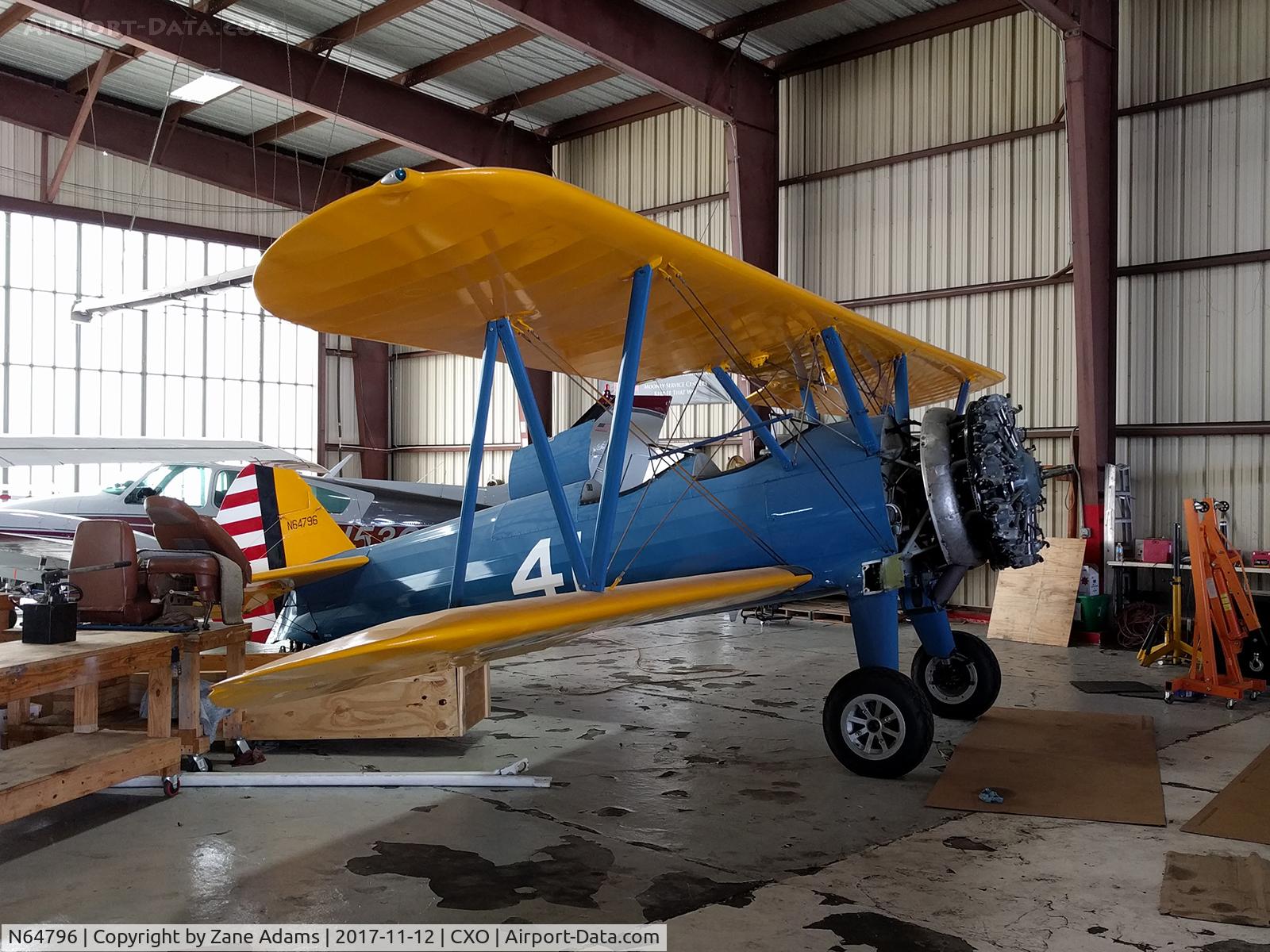 N64796, Boeing D75N1 C/N 75-1602, At Conroe, Texas ( Lone Star Executive Airport )