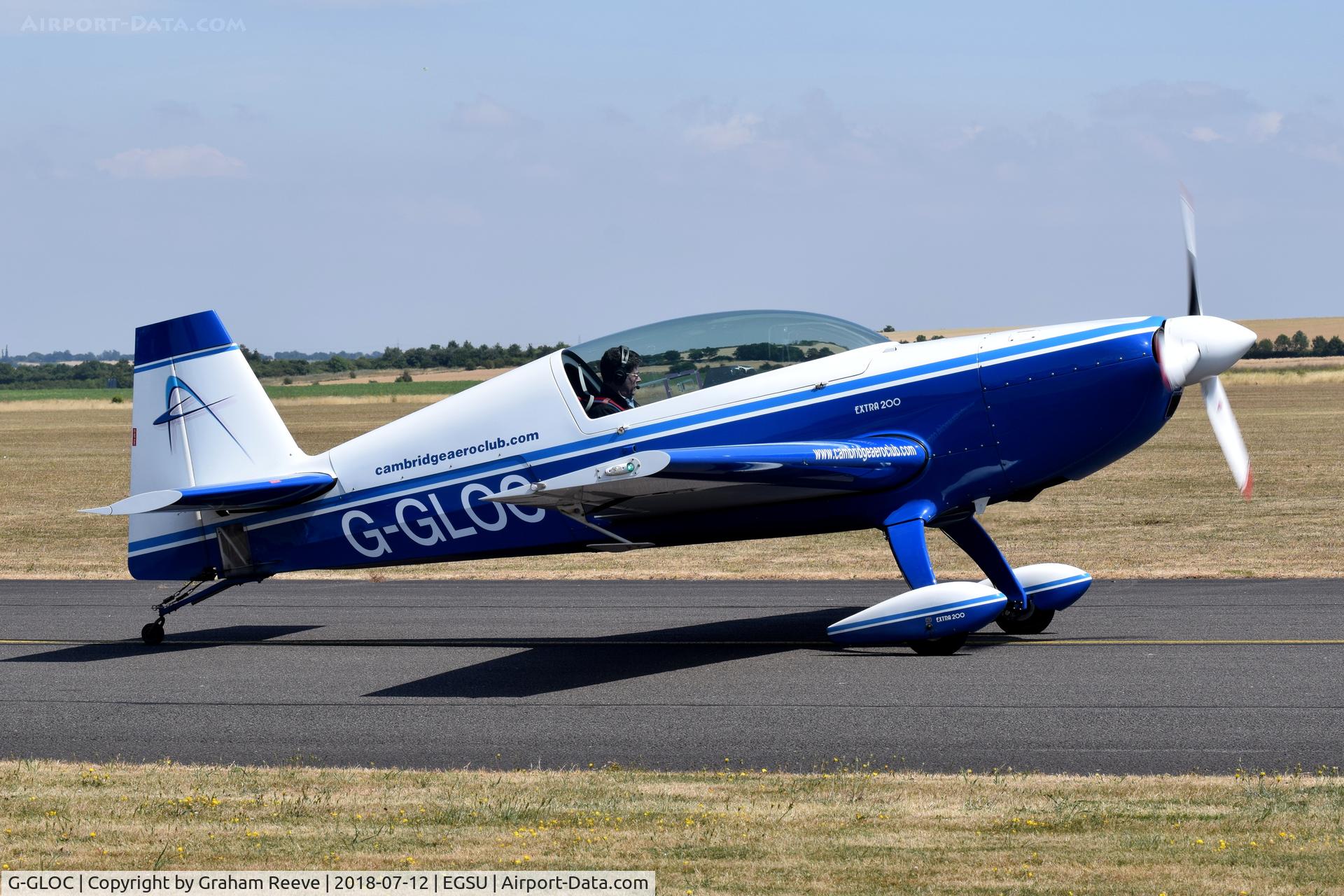 G-GLOC, 2007 Extra EA-300/200 C/N 1039, Departing from Duxford.