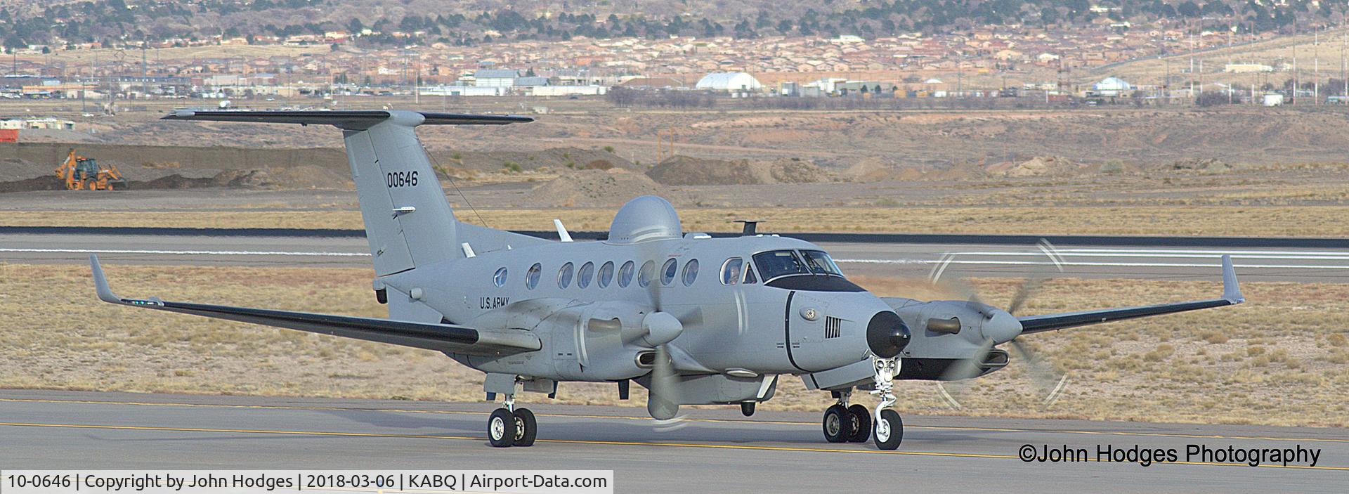 10-0646, 2010 Beechcraft MC-12W Liberty C/N FL-646, MC-12 Taxiing for takeoff at KABQ