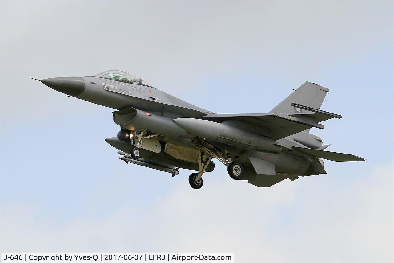 J-646, Fokker F-16AM Fighting Falcon C/N 6D-78, Fokker F-16AM Fighting Falcon, Short approach rwy 26, Landivisiau Naval Air Base (LFRJ) Tiger Meet 2017