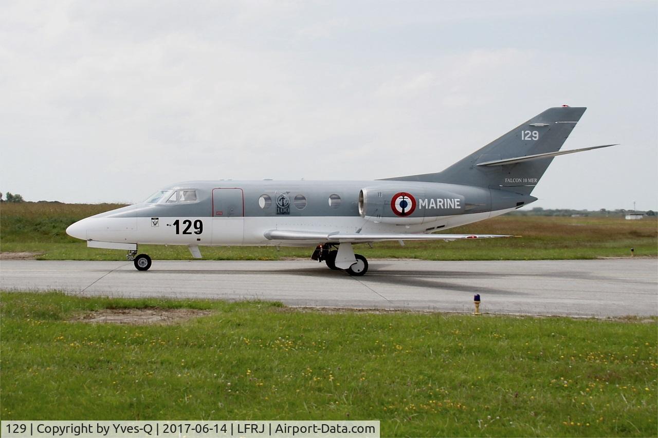 129, 1978 Dassault Falcon 10MER C/N 129, Dassault Falcon 10 MER, Taxiing, Landivisiau Naval Air Base (LFRJ) Tiger Meet 2017