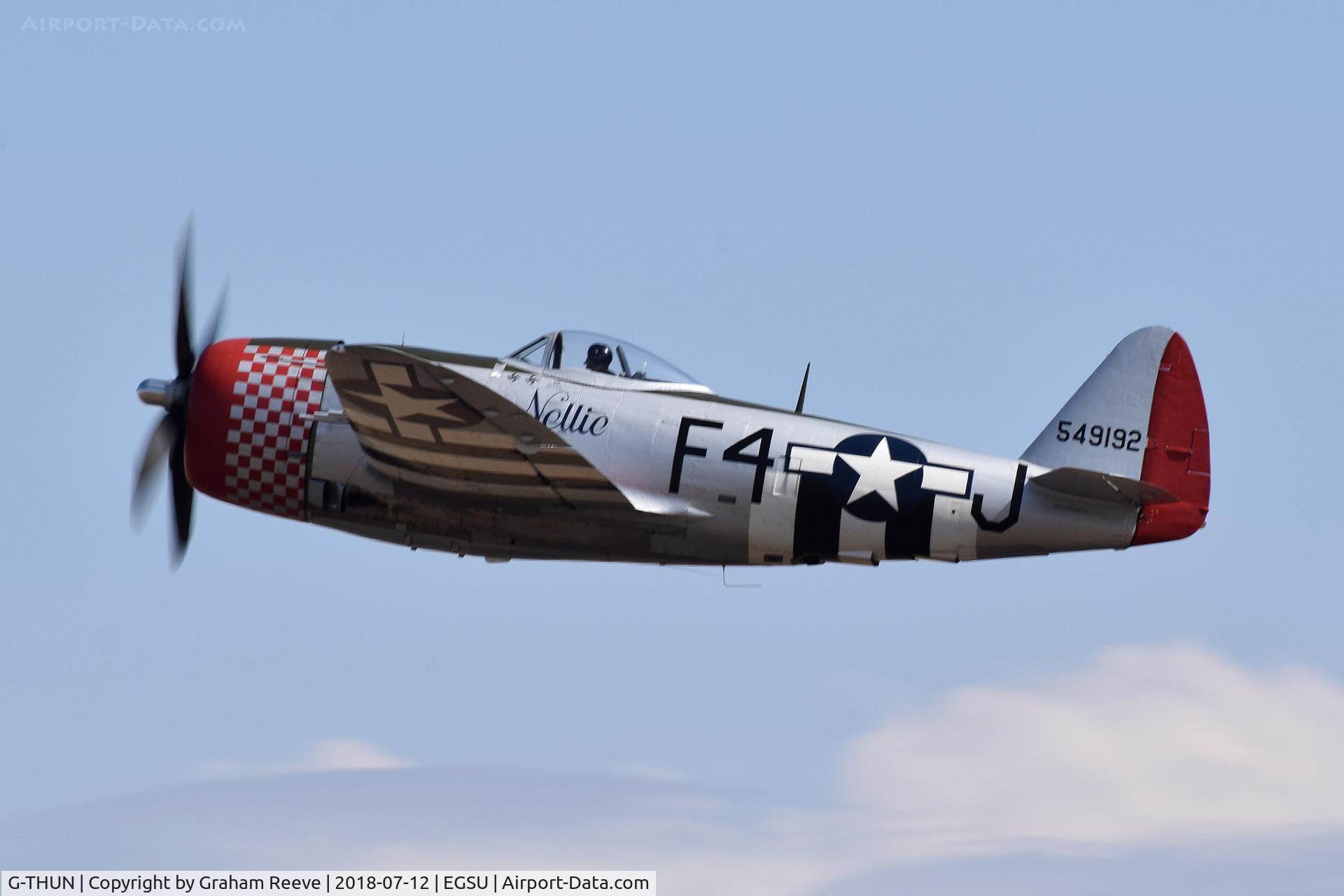 G-THUN, 1945 Republic P-47D Thunderbolt C/N 399-55731, Displaying at Duxford.