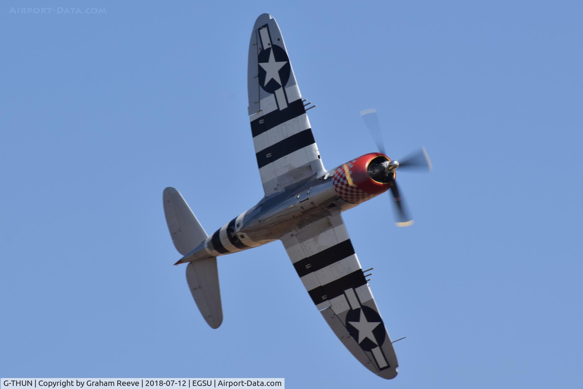 G-THUN, 1945 Republic P-47D Thunderbolt C/N 399-55731, Displaying at Duxford.