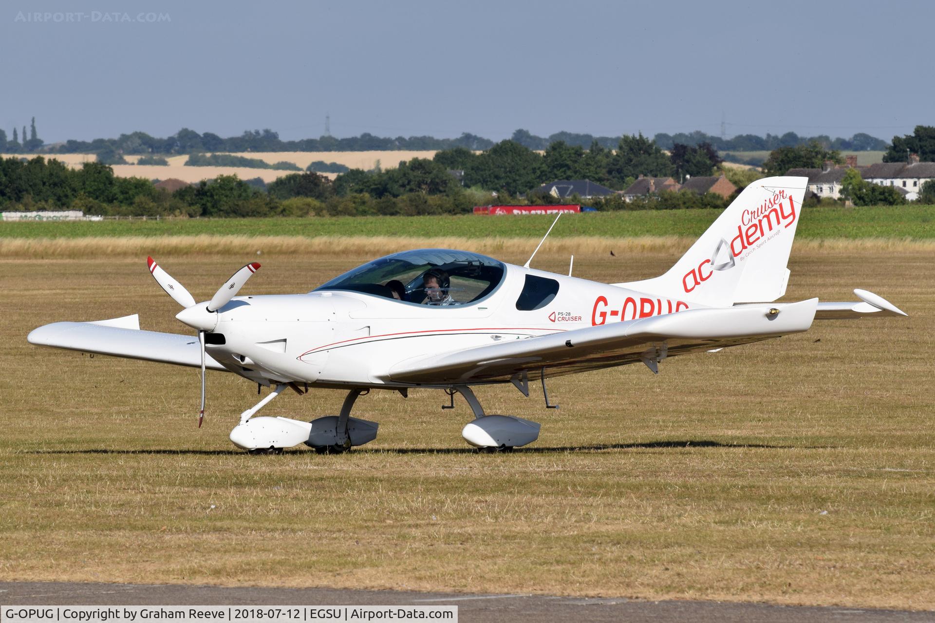 G-OPUG, 2017 Czech Sport PS-28 Cruiser C/N C0604, About to depart from Duxford.