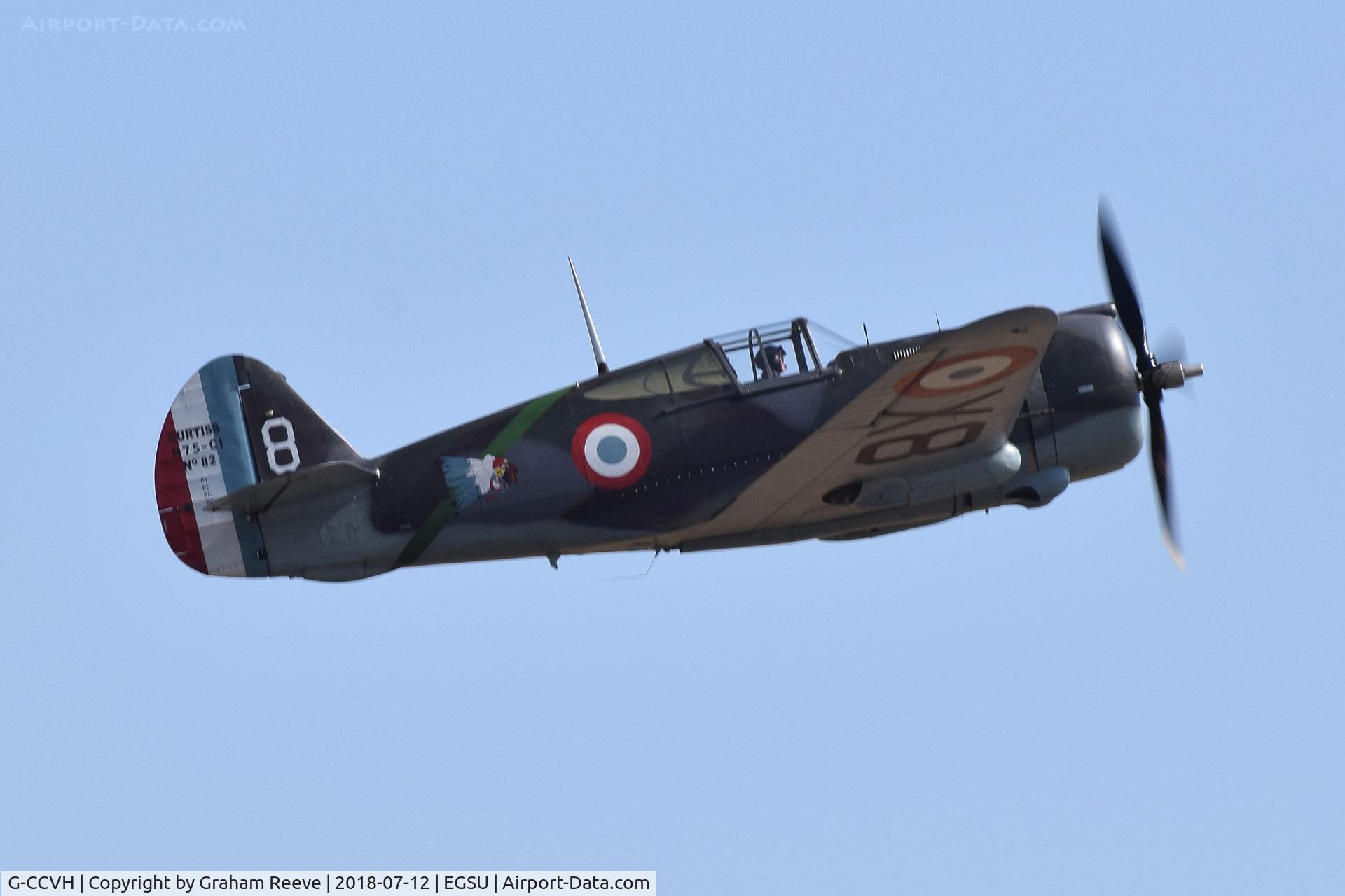 G-CCVH, 1939 Curtiss H-75A-1 C/N 12881, Practice display at Duxford.