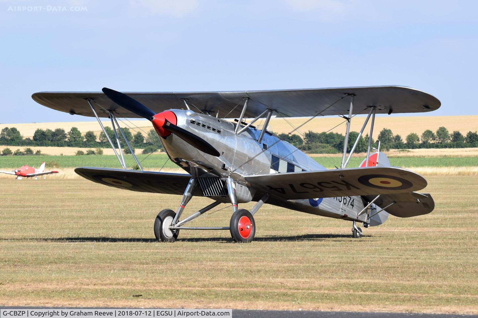G-CBZP, 1935 Hawker Fury 1 C/N 41H-67550, Parked at Duxford.