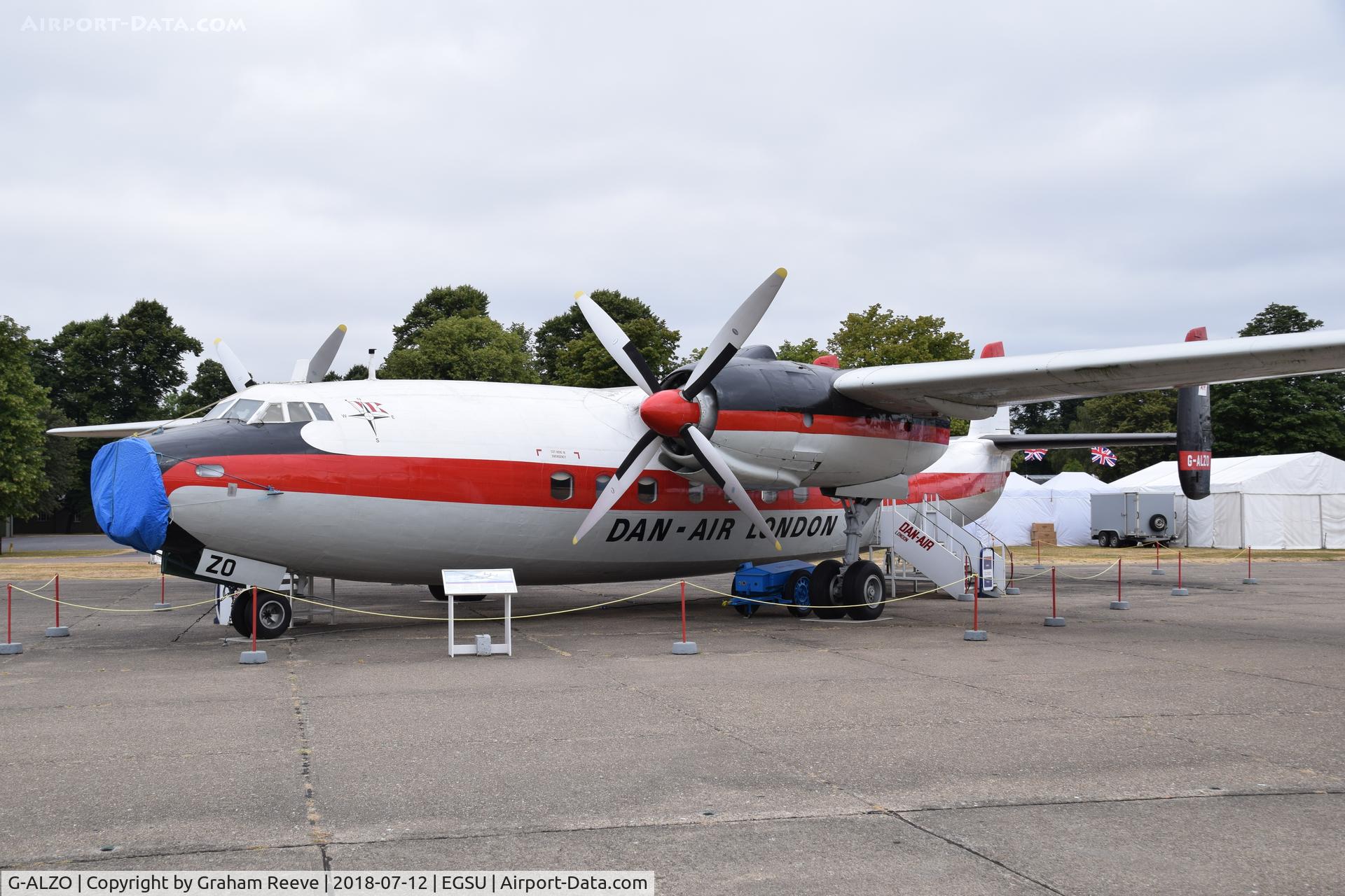 G-ALZO, 1950 Airspeed AS57 Ambassador 2 C/N 5226, On display at Duxford.