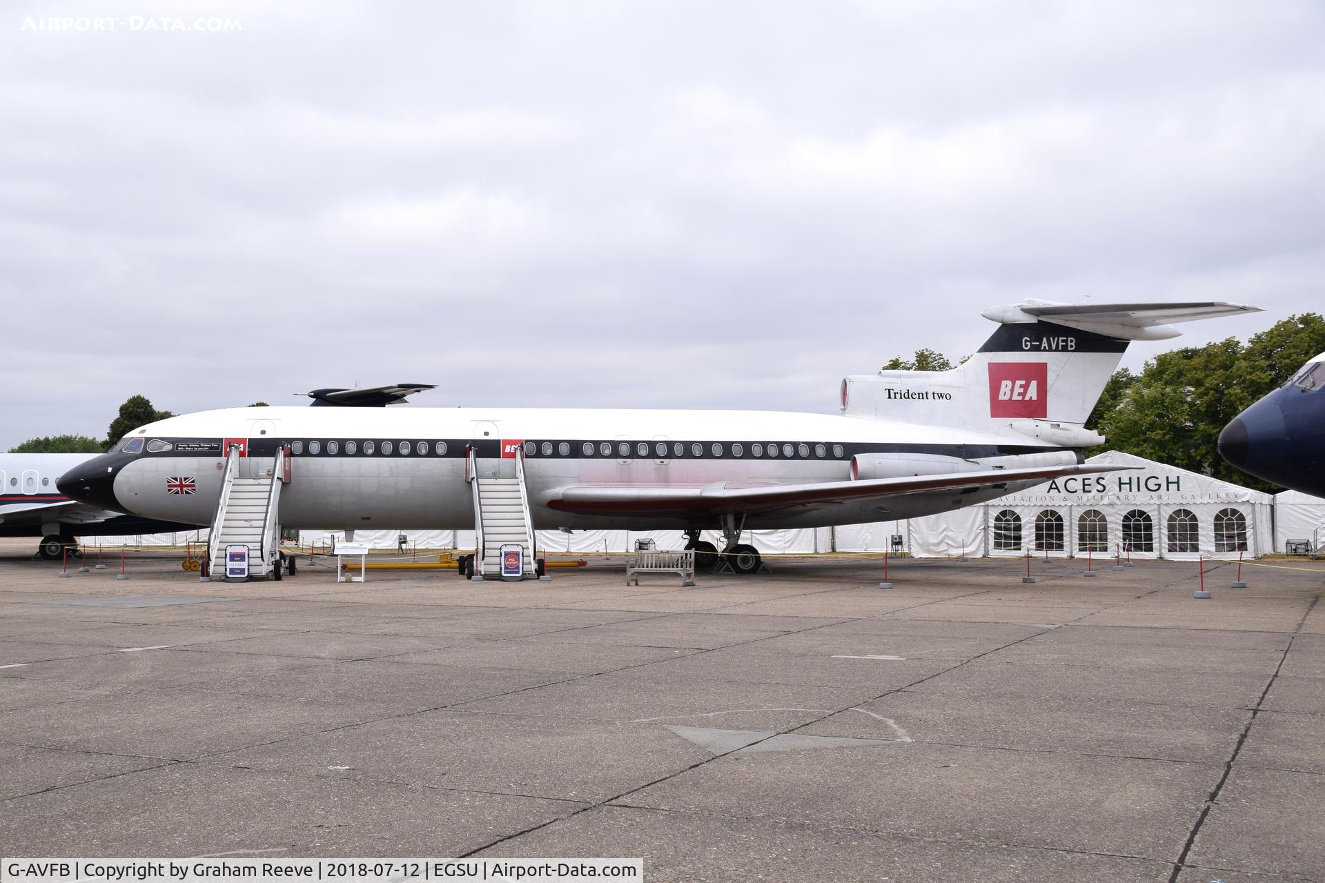 G-AVFB, 1967 Hawker Siddeley HS-121 Trident 2E C/N 2141, On display at IWM Duxford.