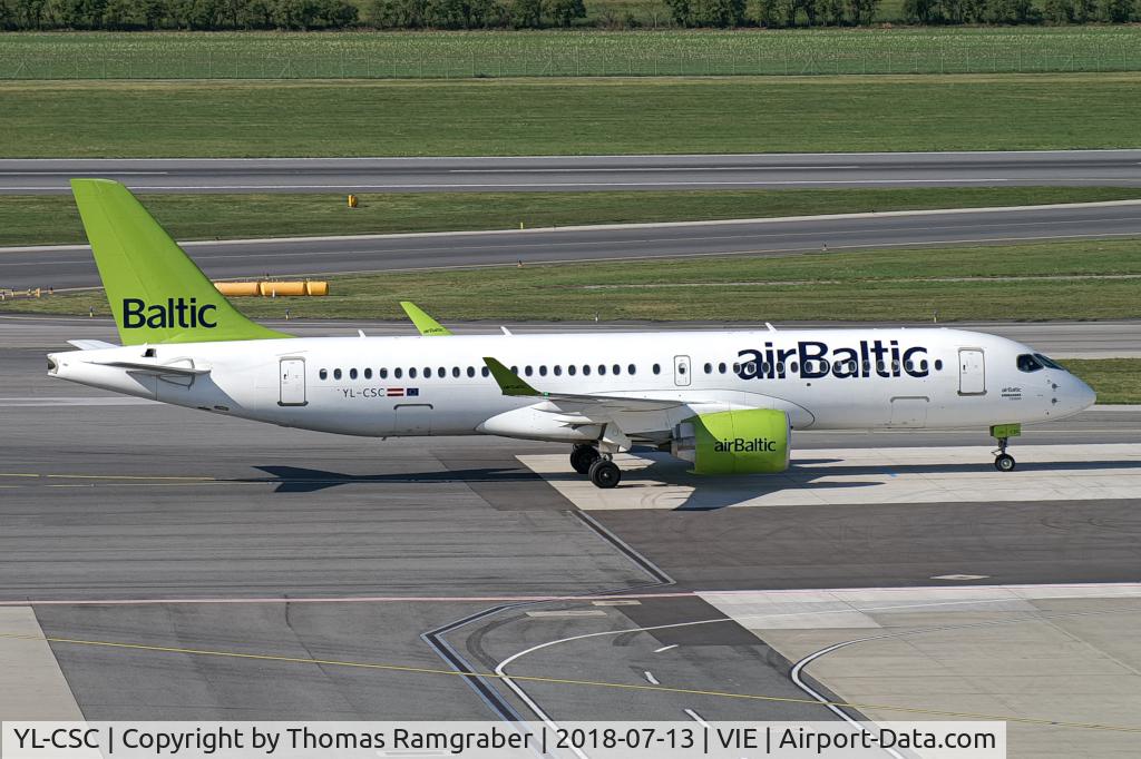 YL-CSC, 2017 Bombardier CSeries CS300 (BD-500-1A11) C/N 55005, Air Baltic Bombardier CS300