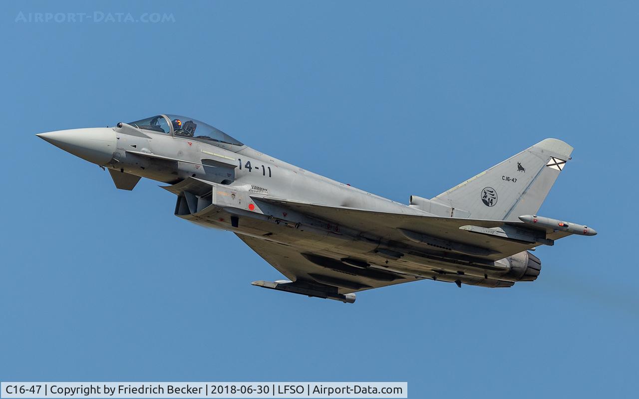 C16-47, Eurofighter EF-2000 Typhoon S C/N SS028, flying display at the Meeting Aerienne BA133 Nancy Ochey