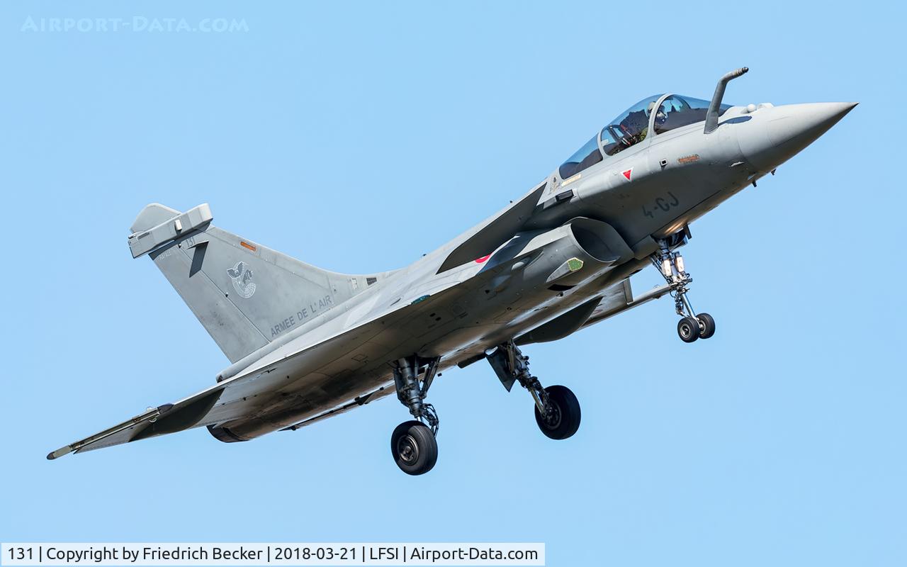 131, 2012 Dassault Rafale C C/N 131, turning into final at BA113 St. Dizier