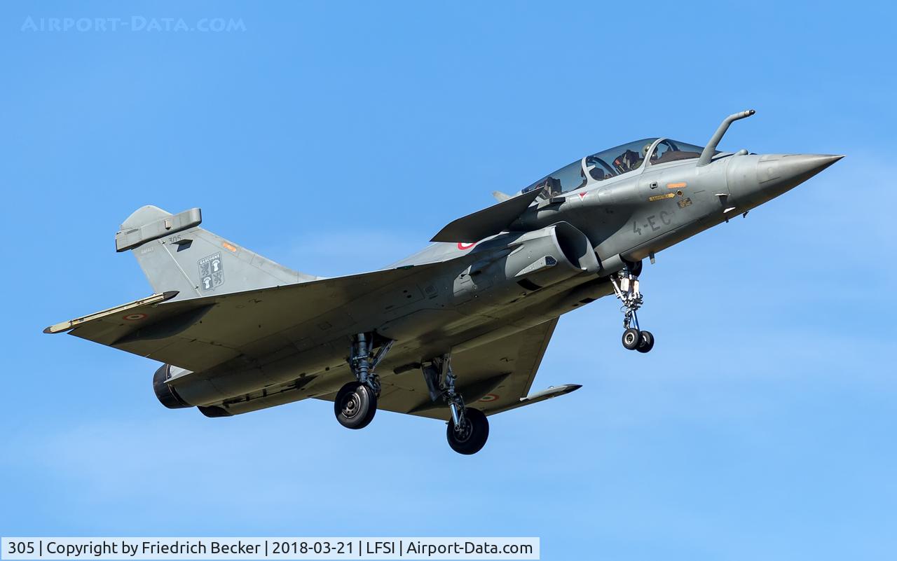 305, Dassault Rafale B C/N 305, on final at BA133 St. Dizier