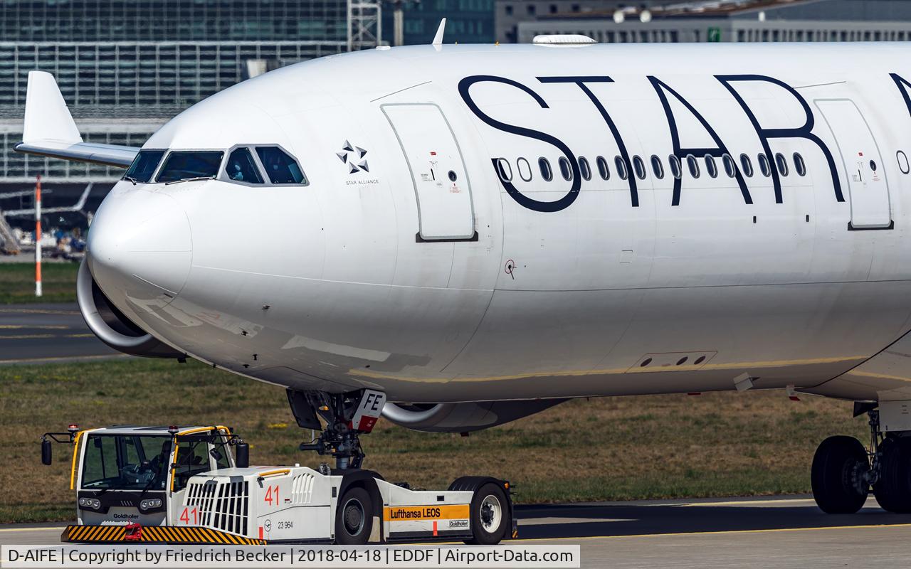 D-AIFE, 2001 Airbus A340-313X C/N 434, towed to the parking area
