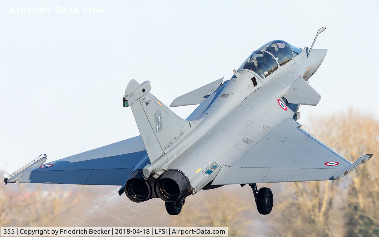355, 2017 Dassault Rafale B C/N 355, moments prior touchdown at BA133 St. Dizier