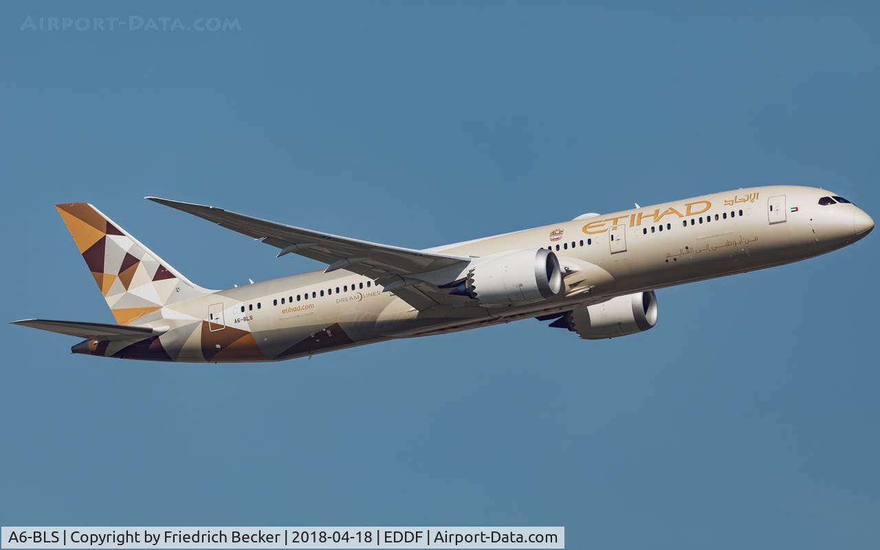 A6-BLS, 2017 Boeing 787-9 Dreamliner Dreamliner C/N 39664, departure via RW07C