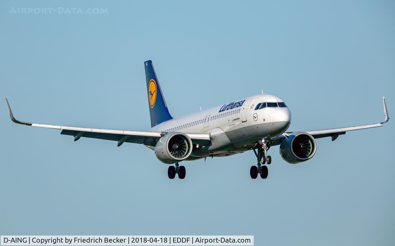 D-AING, 2017 Airbus A320-271N C/N 7588, on final RW07L